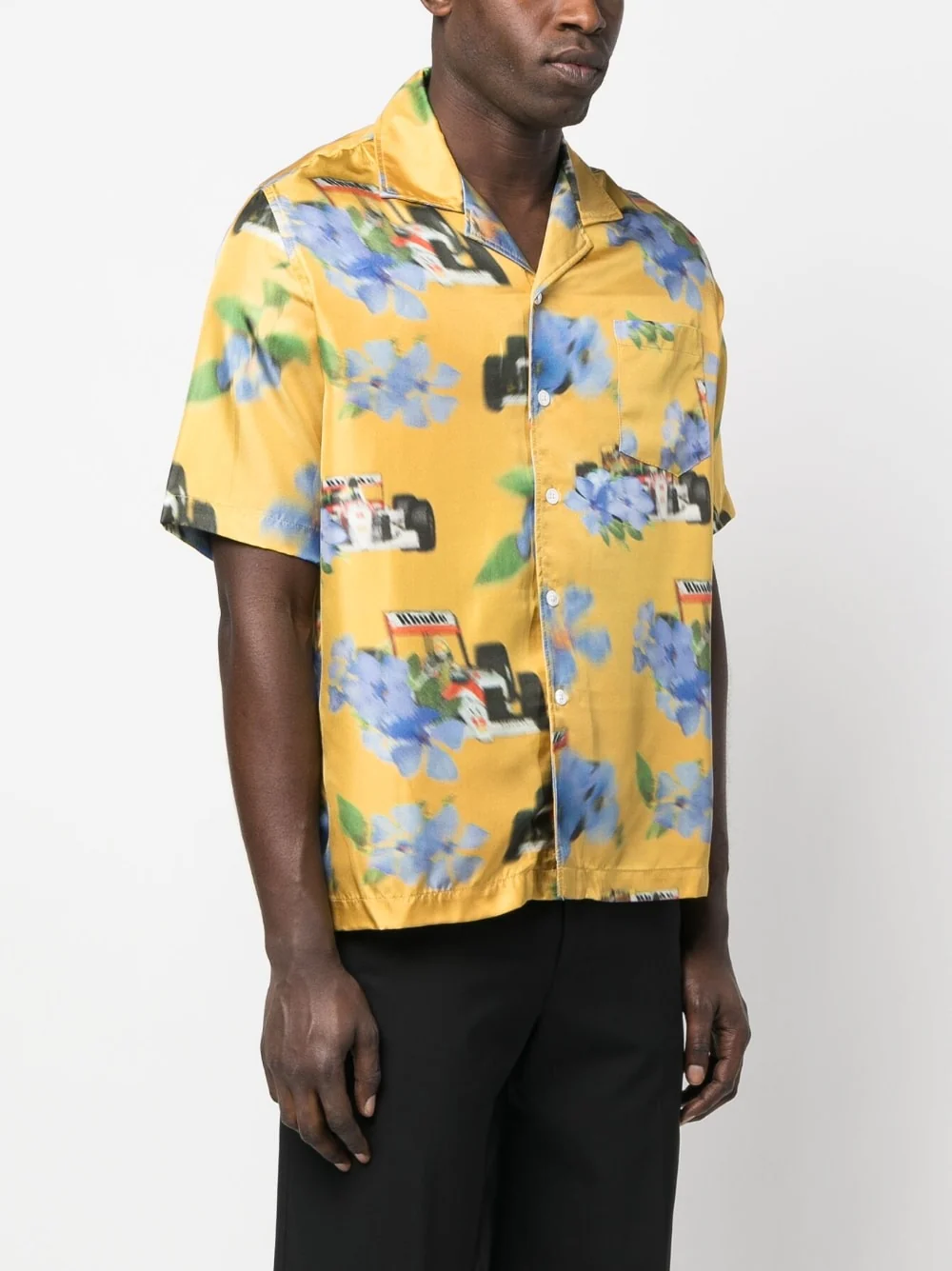 Floral-Print Silk Shirt - Image 3