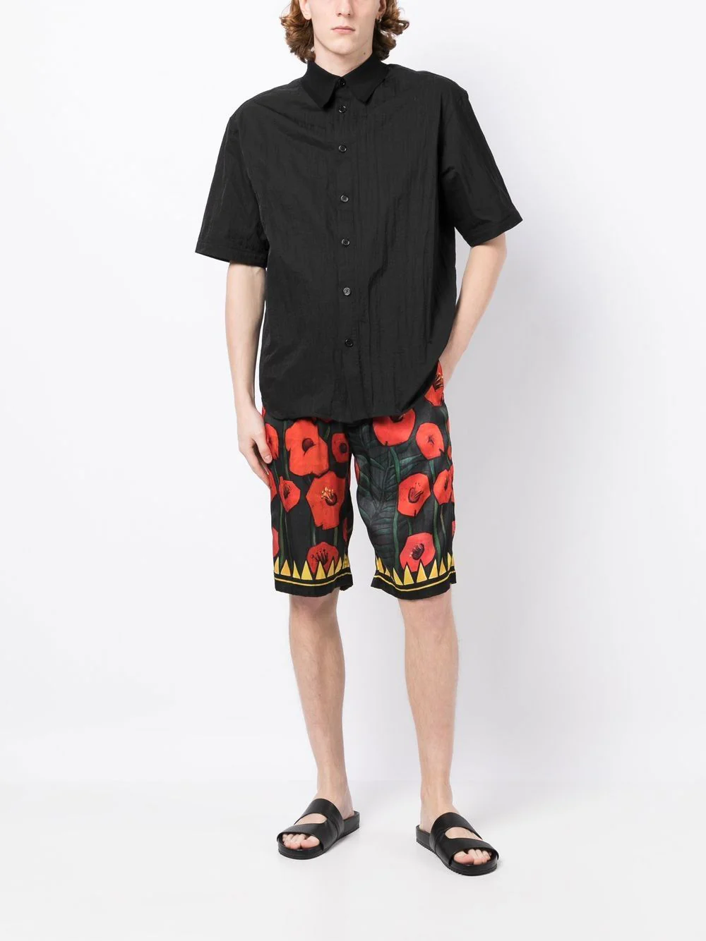Floral-Print Silk Shorts - Image 2