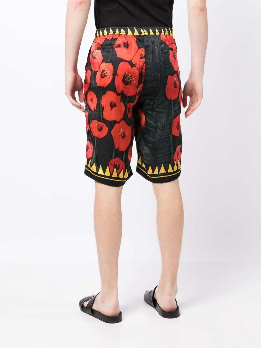 Floral-Print Silk Shorts - Image 3