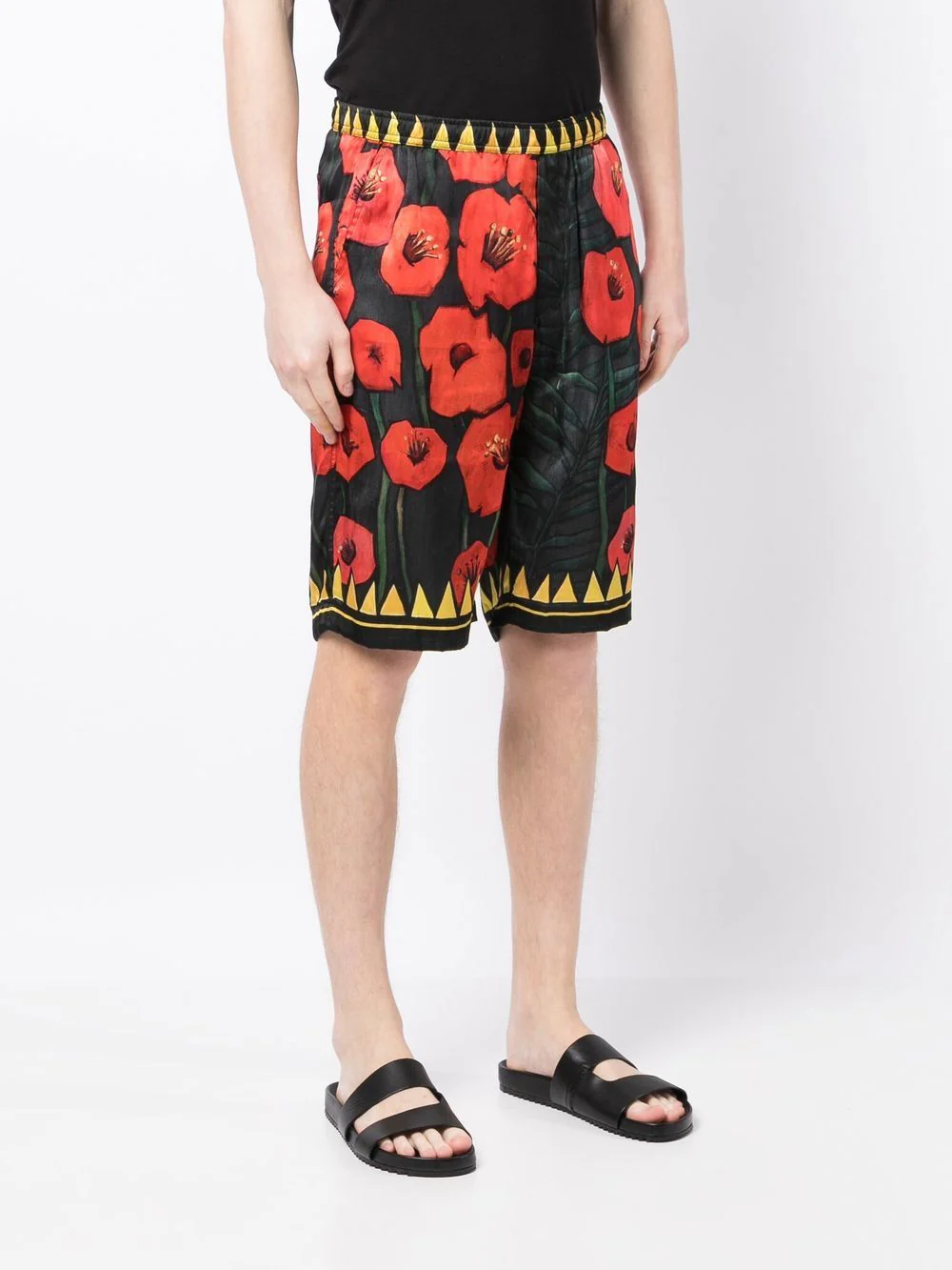 Floral-Print Silk Shorts - Image 5
