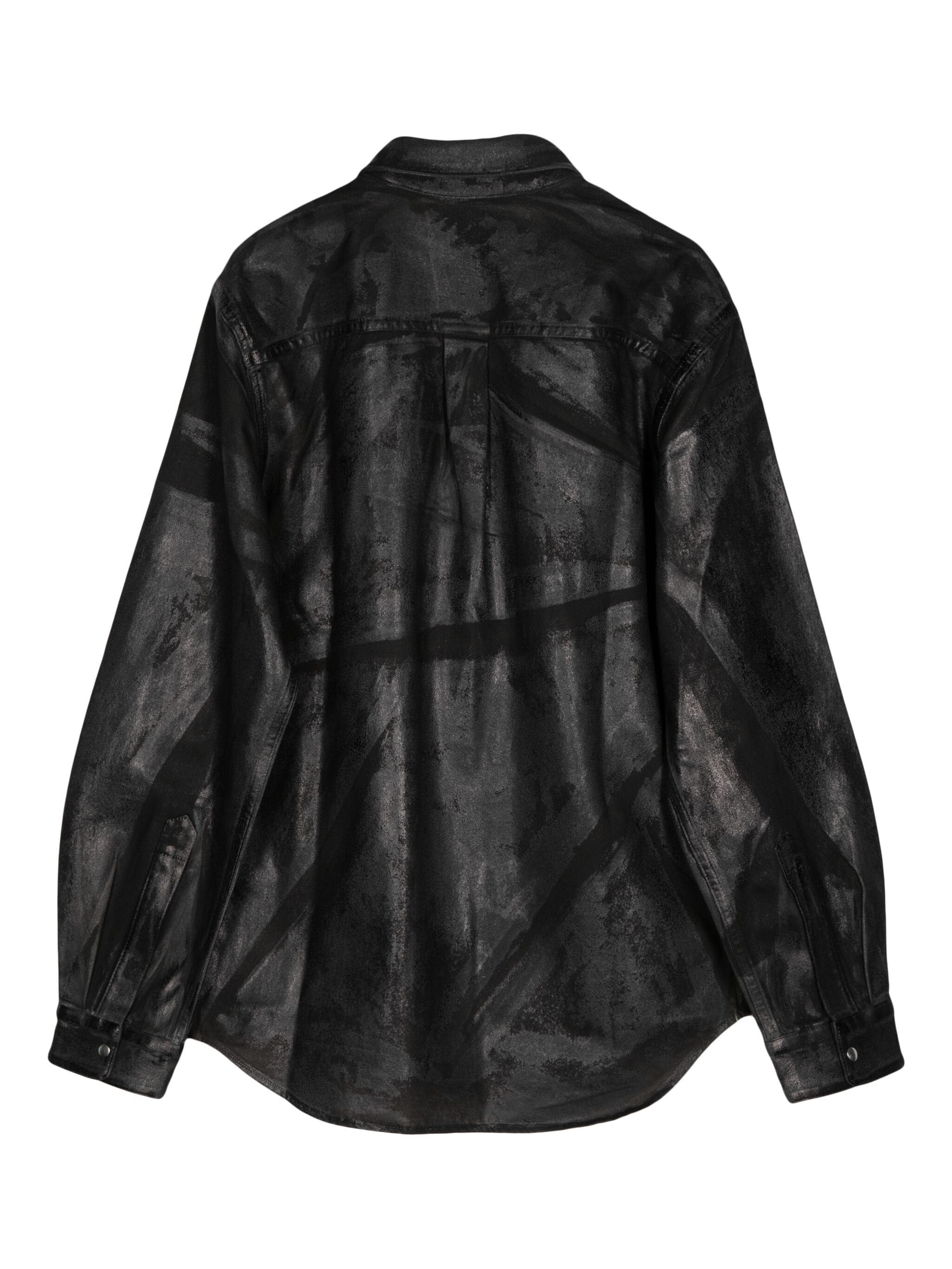 Foil-Print Denim Shirt Jacket - Image 2