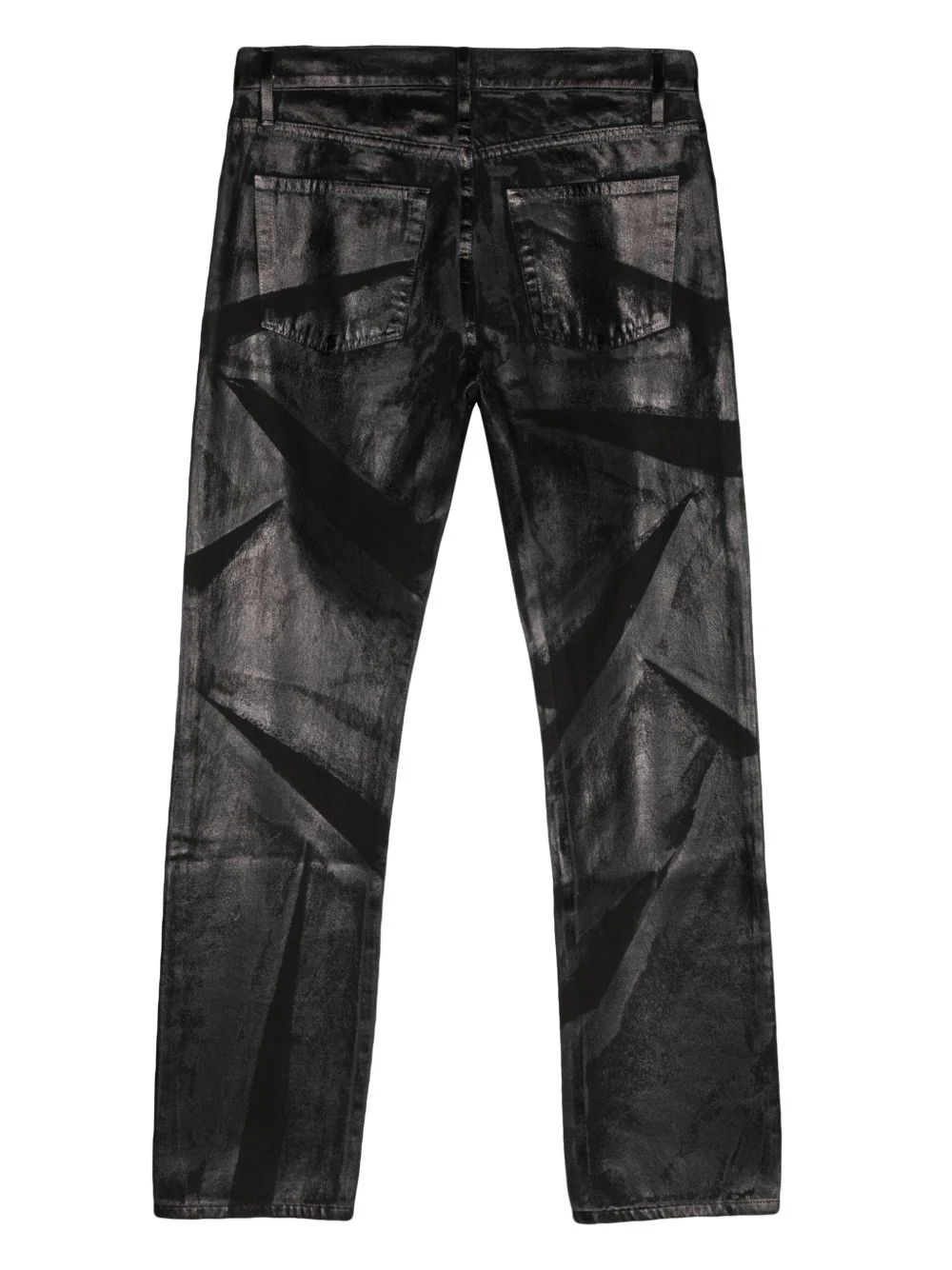 Foil-Print Low-Rise Straight-Leg Jeans - Image 2