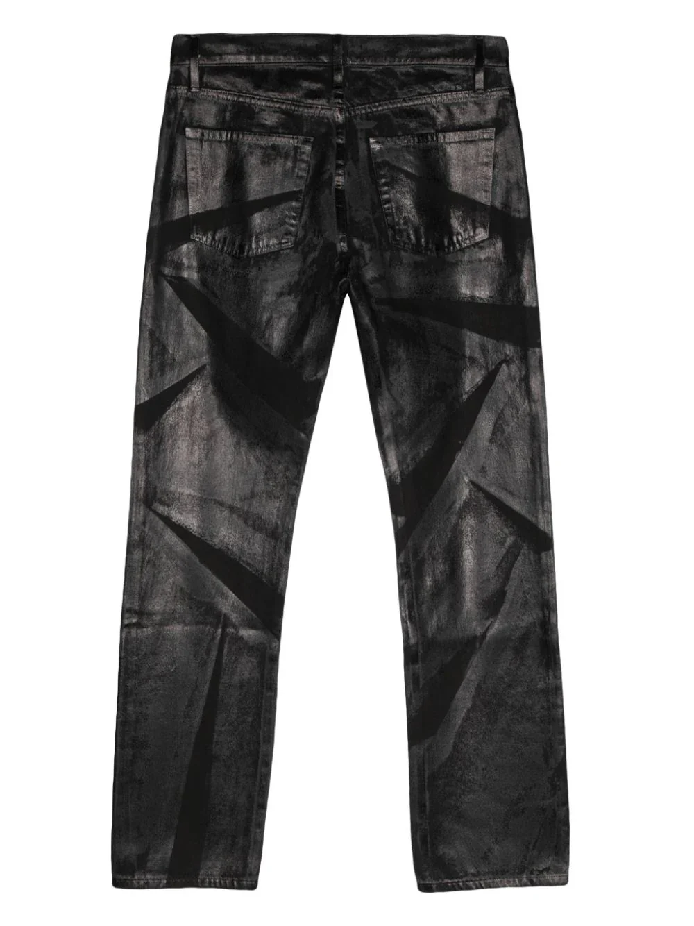 Foil-Print Low-Rise Straight-Leg Jeans - Image 4