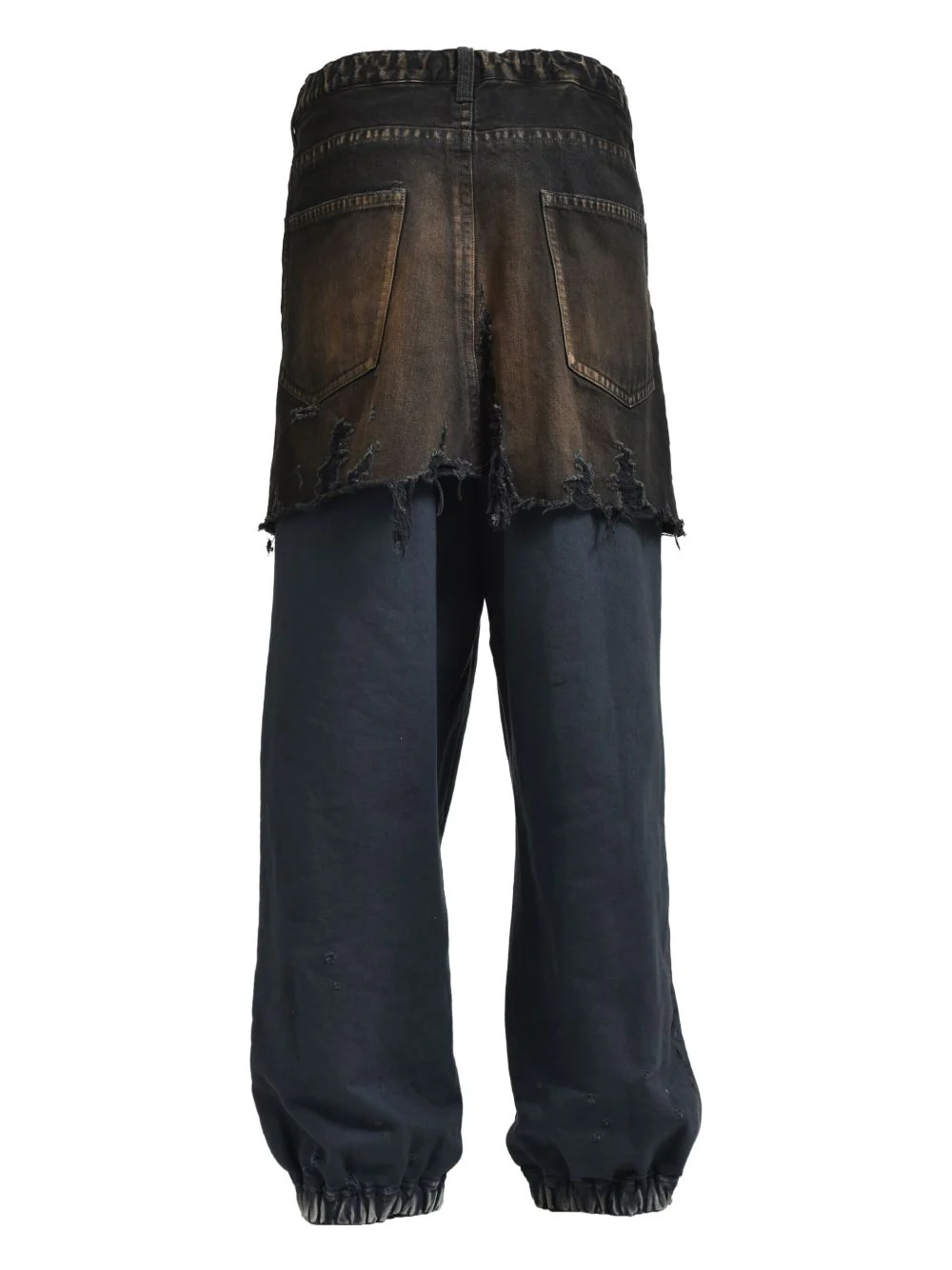 Frayed Denim-Panel Jeans - Image 2