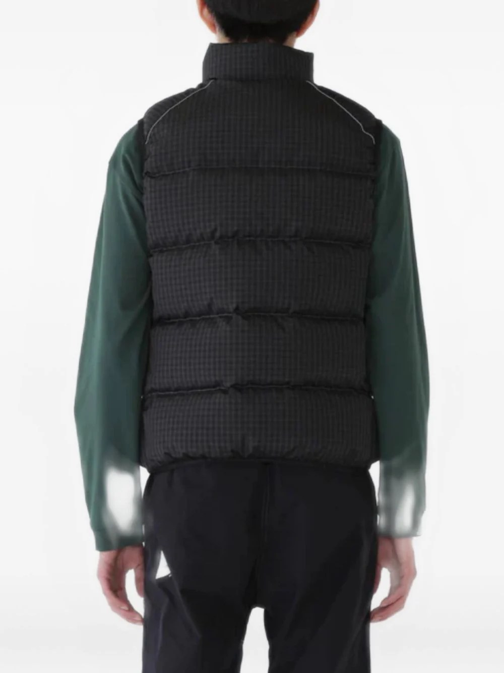 Gadded Gingham-Pattern Gilet - Image 5
