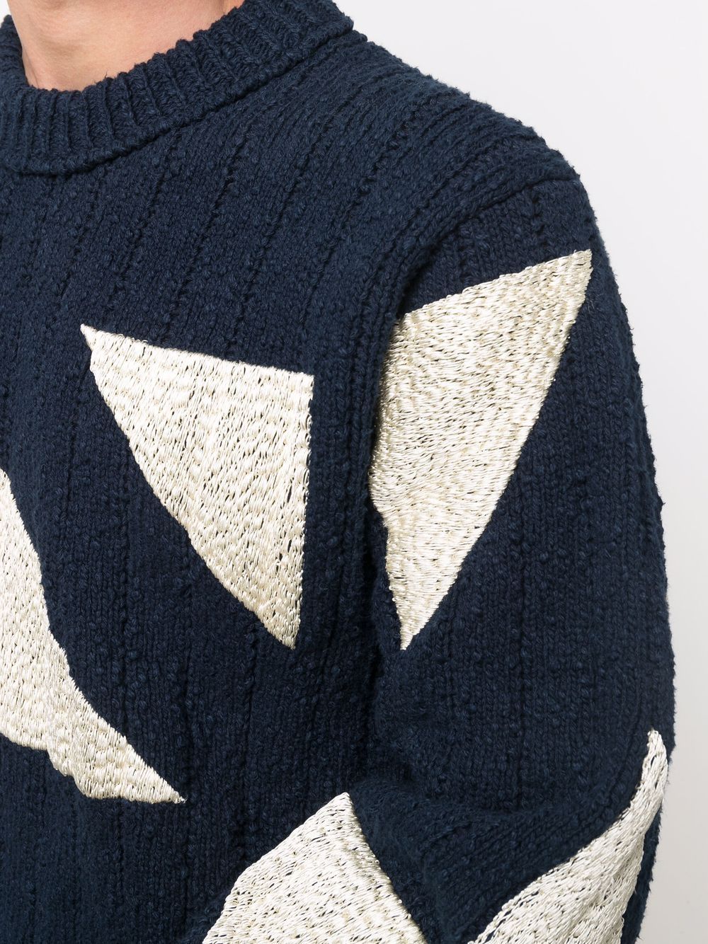 Geometric Crew-Neck Jumper - Image 2