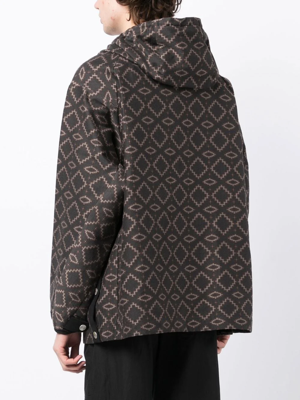 Geometric Pattern Half-Zipped Jacket - Image 2