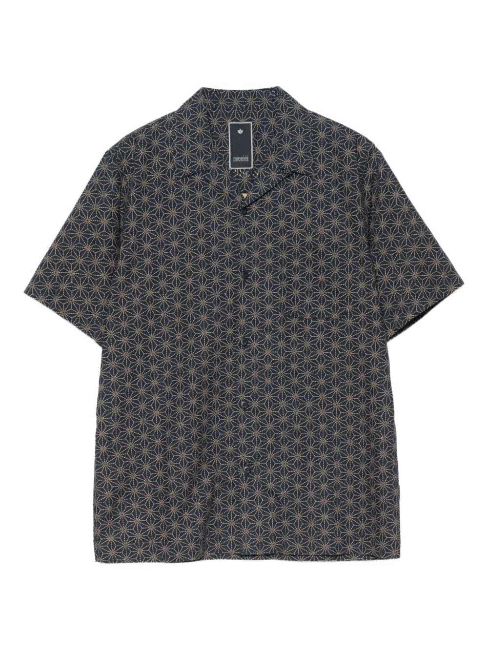 Geometric-Pattern Short-Sleeve Shirt