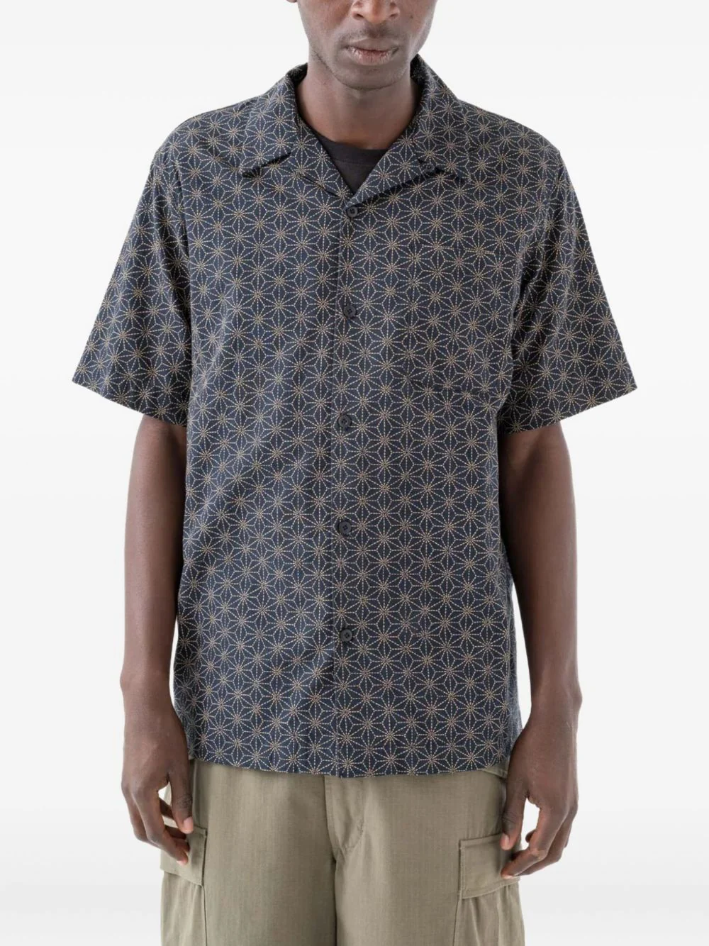 Geometric-Pattern Short-Sleeve Shirt - Image 2