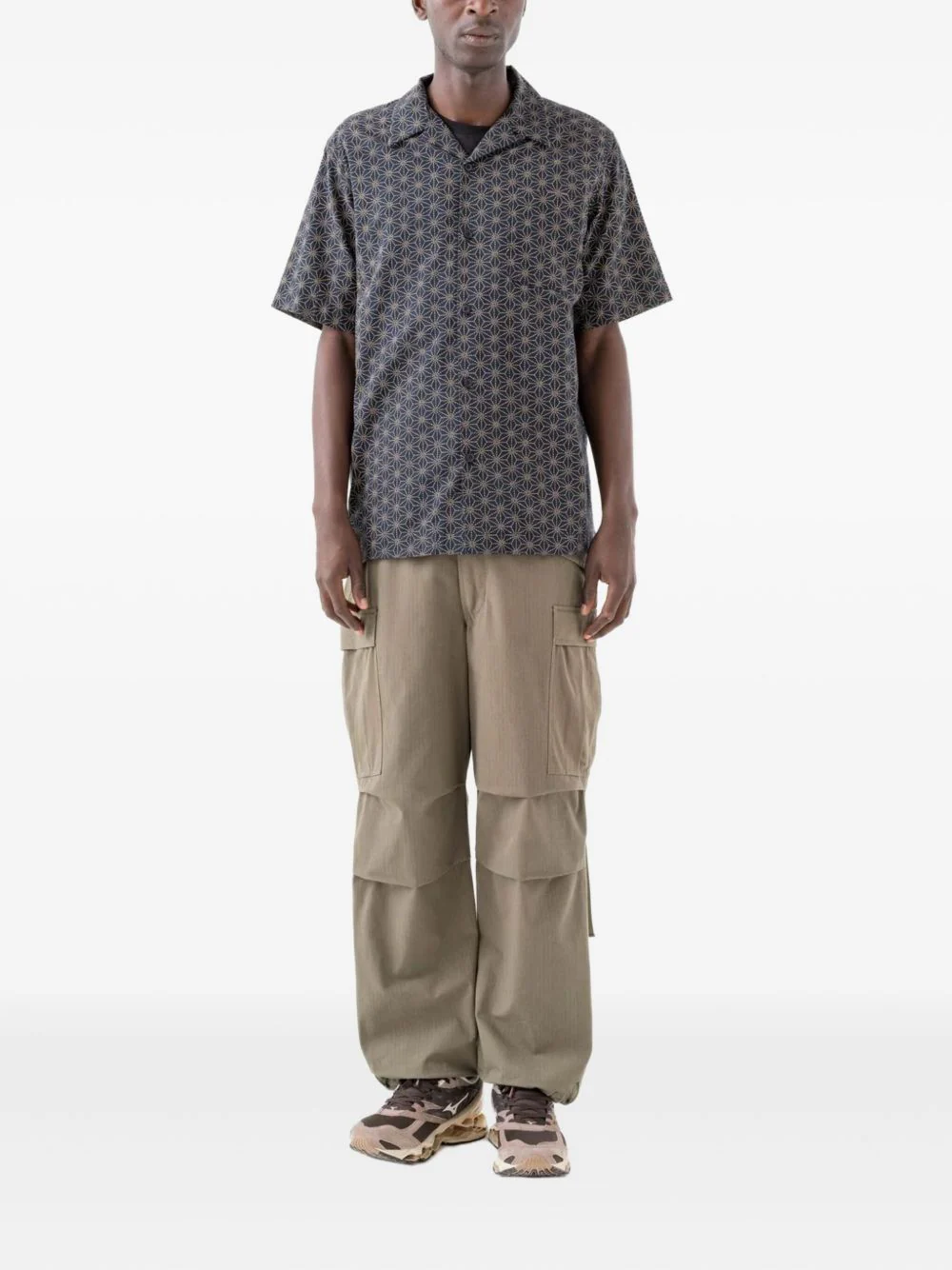 Geometric-Pattern Short-Sleeve Shirt - Image 3