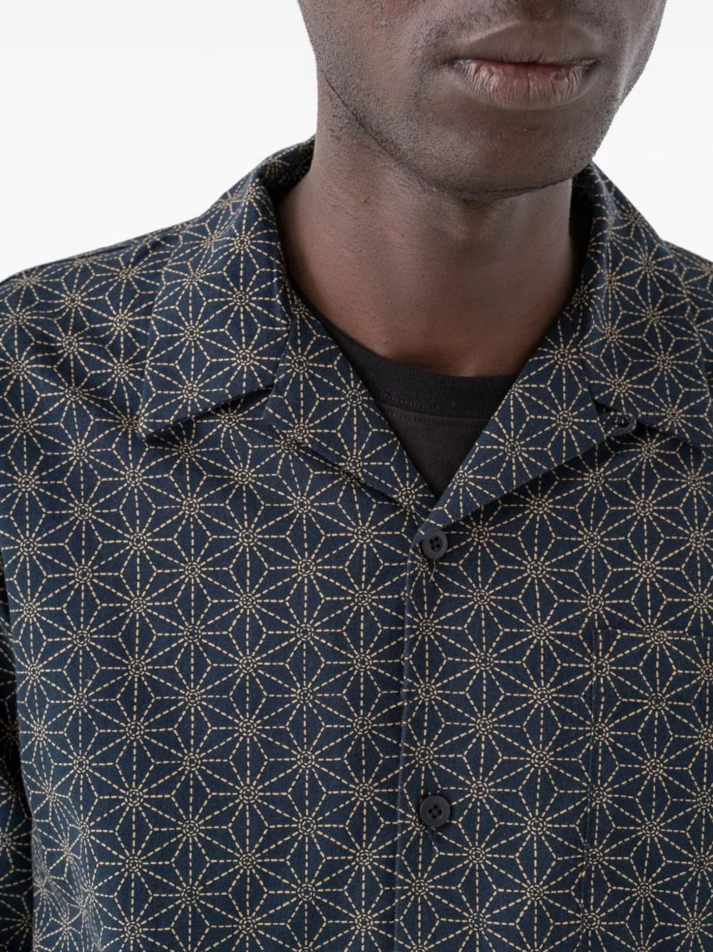 Geometric-Pattern Short-Sleeve Shirt - Image 5