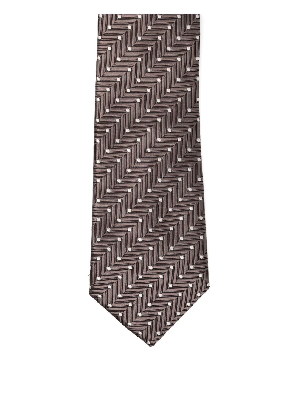 Geometric-Print Silk Tie - Image 2