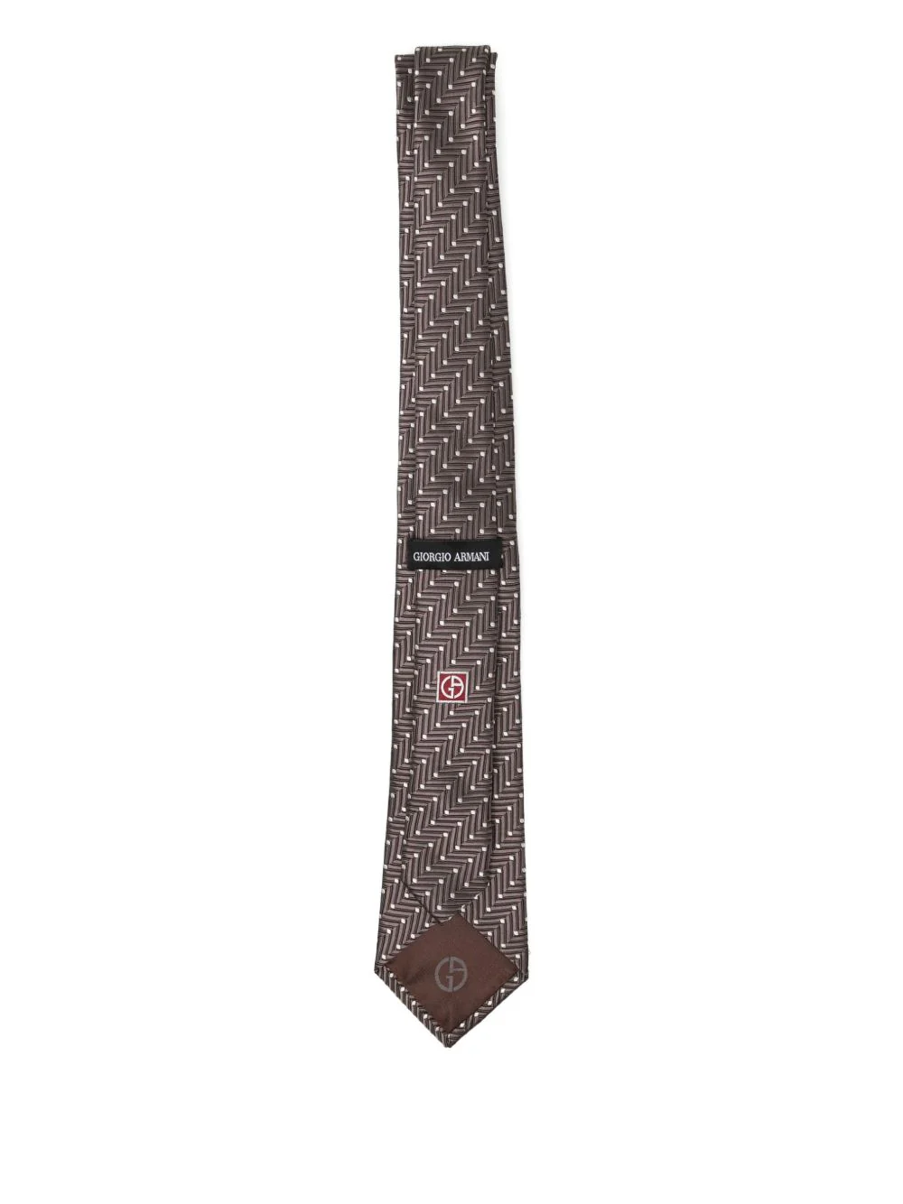 Geometric-Print Silk Tie - Image 3