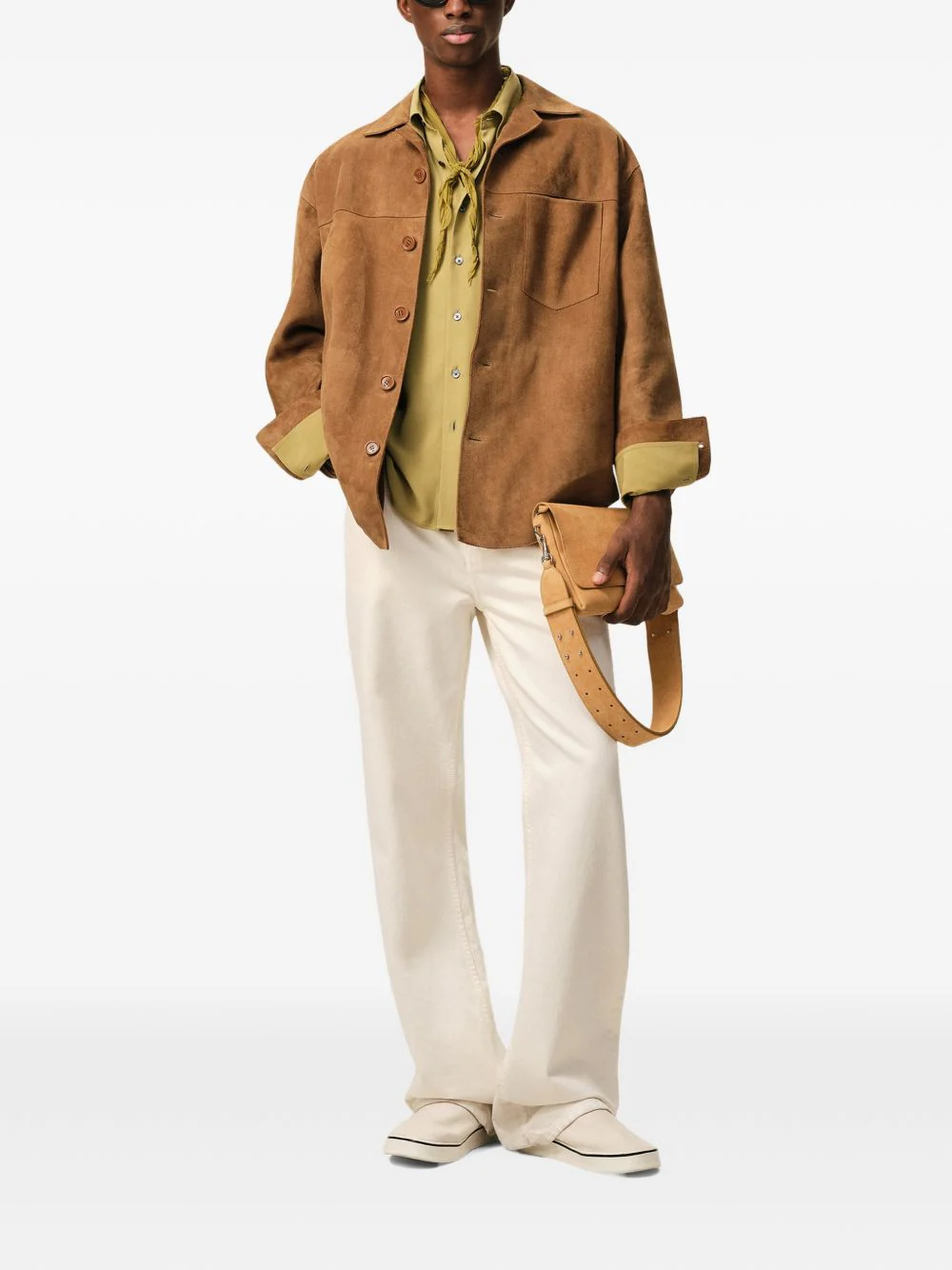 Goat Suede Buttoned Overshirt - Image 2