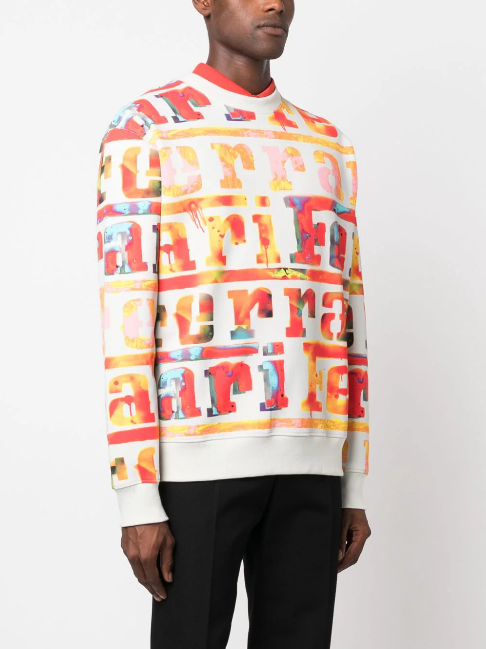 Graffiti Logo-Pattern Sweatshirt - Image 4