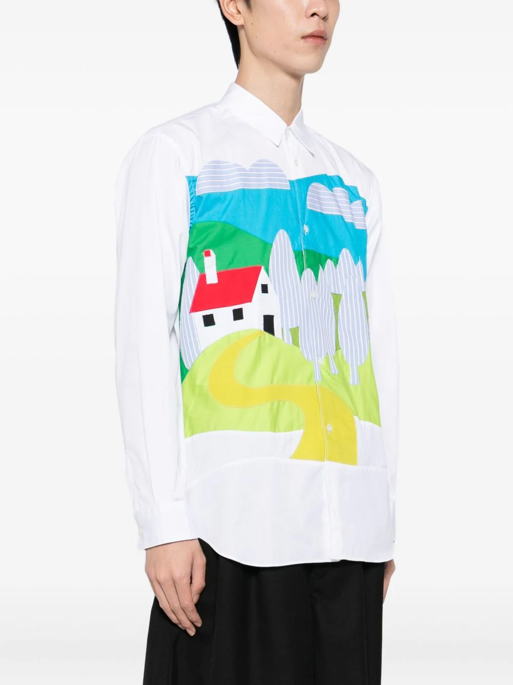 Graphic-Appliqué Shirt - Image 4