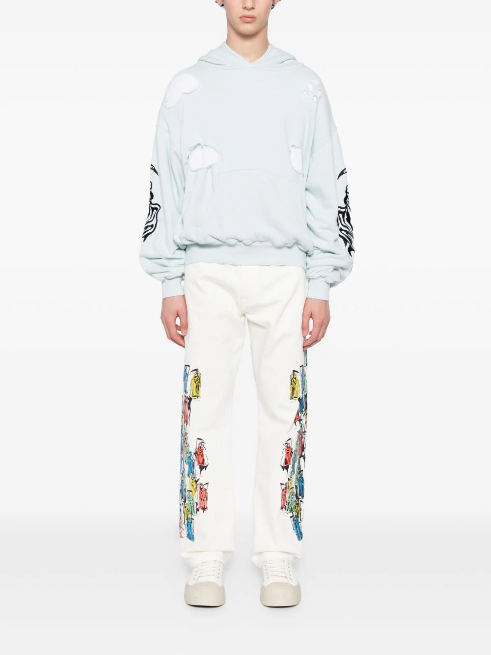 Graphic-Embroidered Hoodie - Image 3