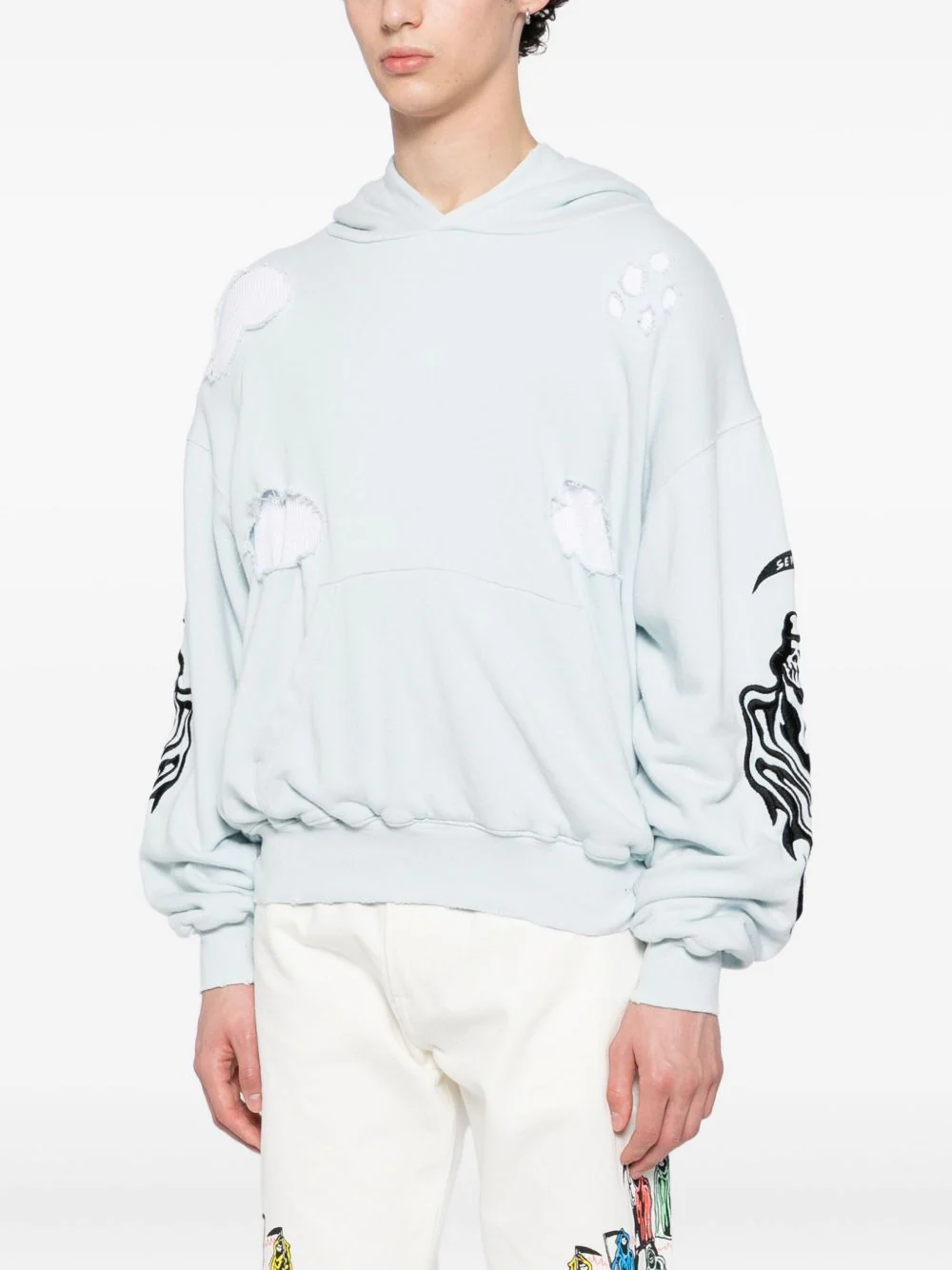 Graphic-Embroidered Hoodie - Image 4