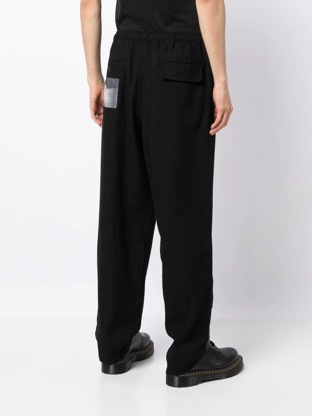 Graphic-Patch Wool Trousers - Image 3