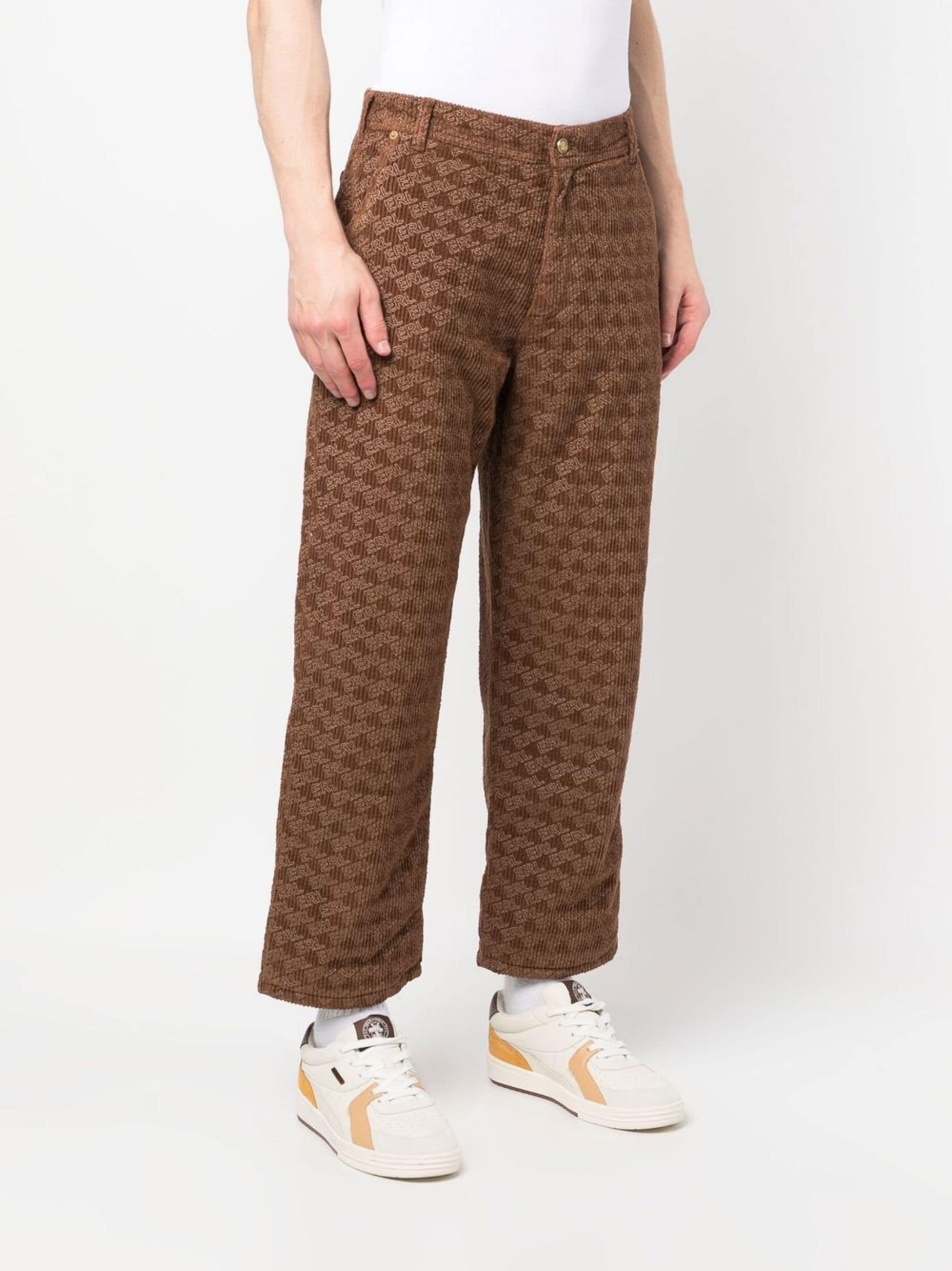 Graphic-Print Corduroy Trousers - Image 3