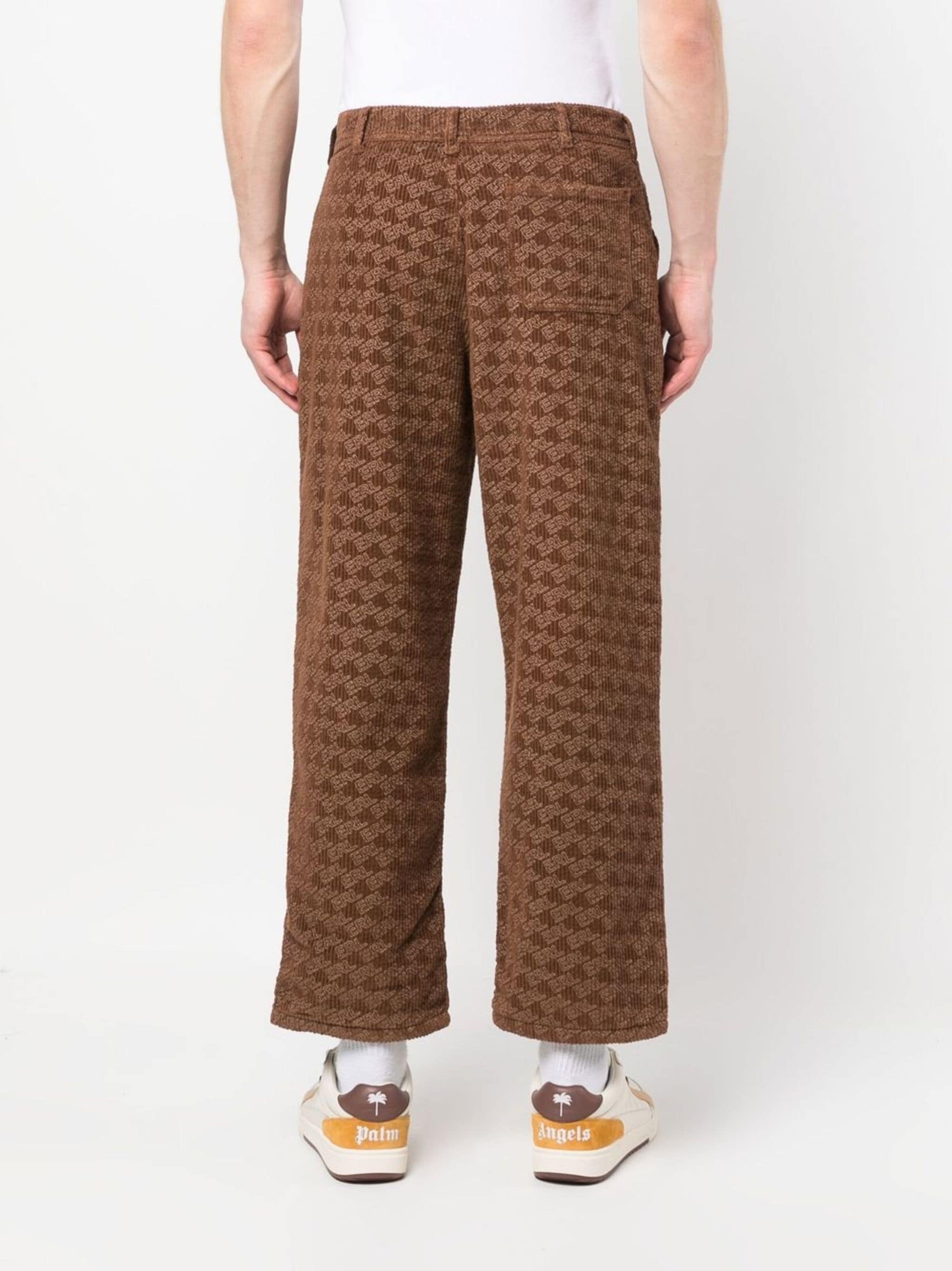 Graphic-Print Corduroy Trousers - Image 4