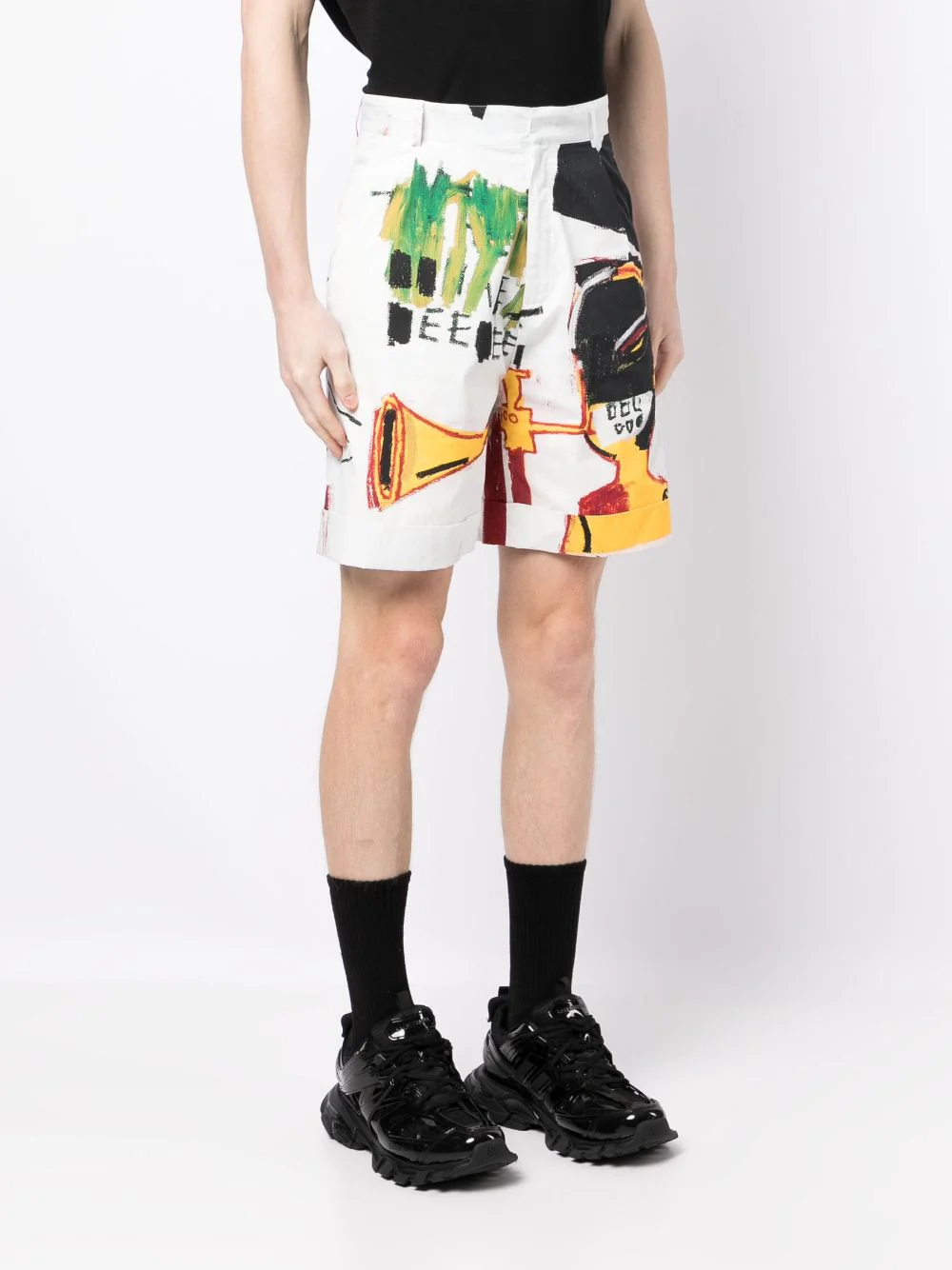Graphic-Print Cotton Shorts - Image 3