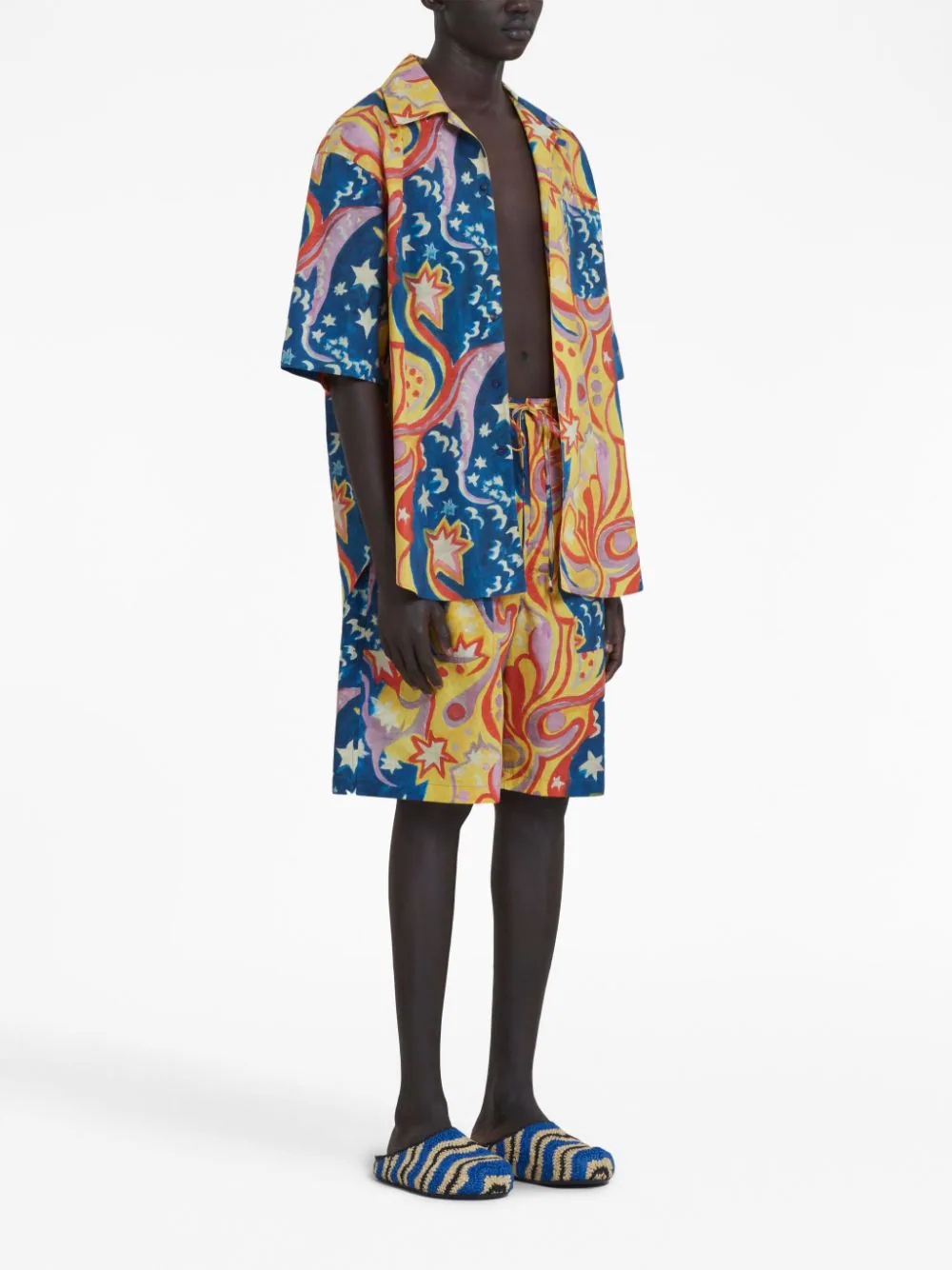 Graphic-Print Drop-Crotch Shorts - Image 2