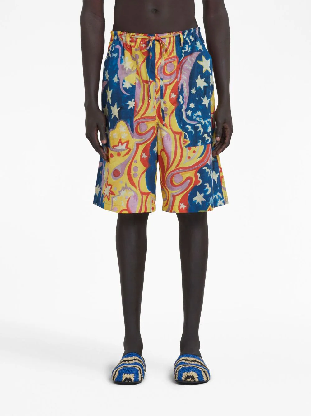 Graphic-Print Drop-Crotch Shorts - Image 3