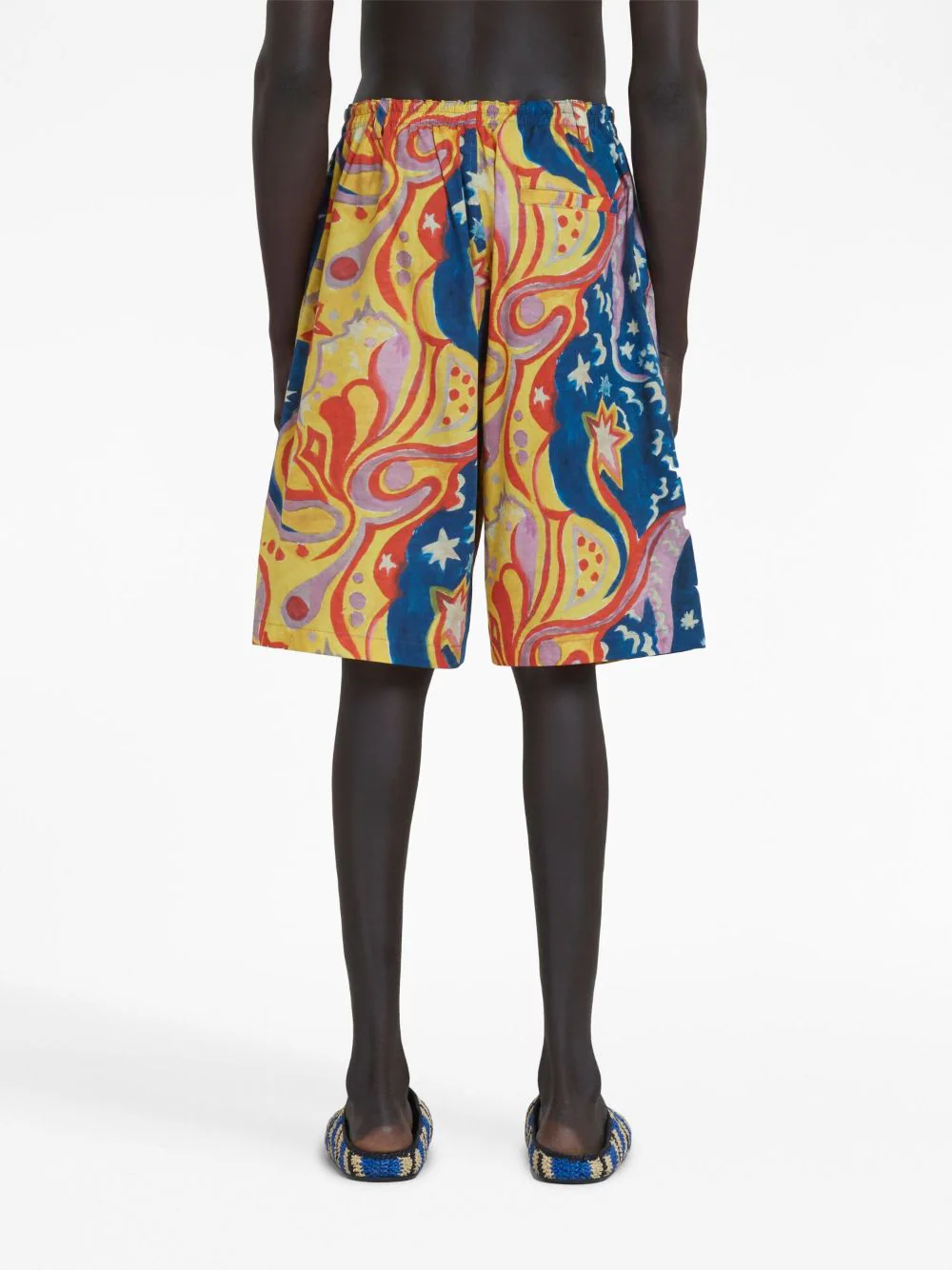 Graphic-Print Drop-Crotch Shorts - Image 4