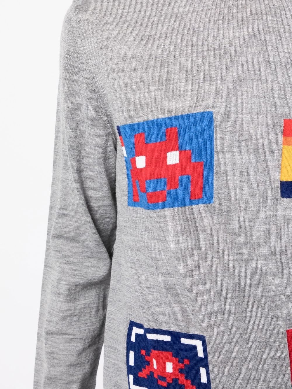 Graphic-Print Fine-Knit Jumper - Image 5