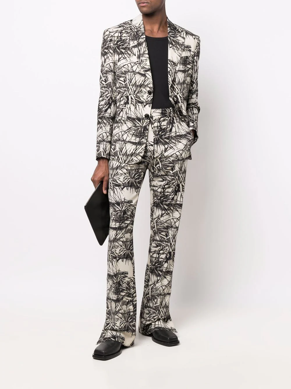 Graphic-Print Flared Trousers - Image 3