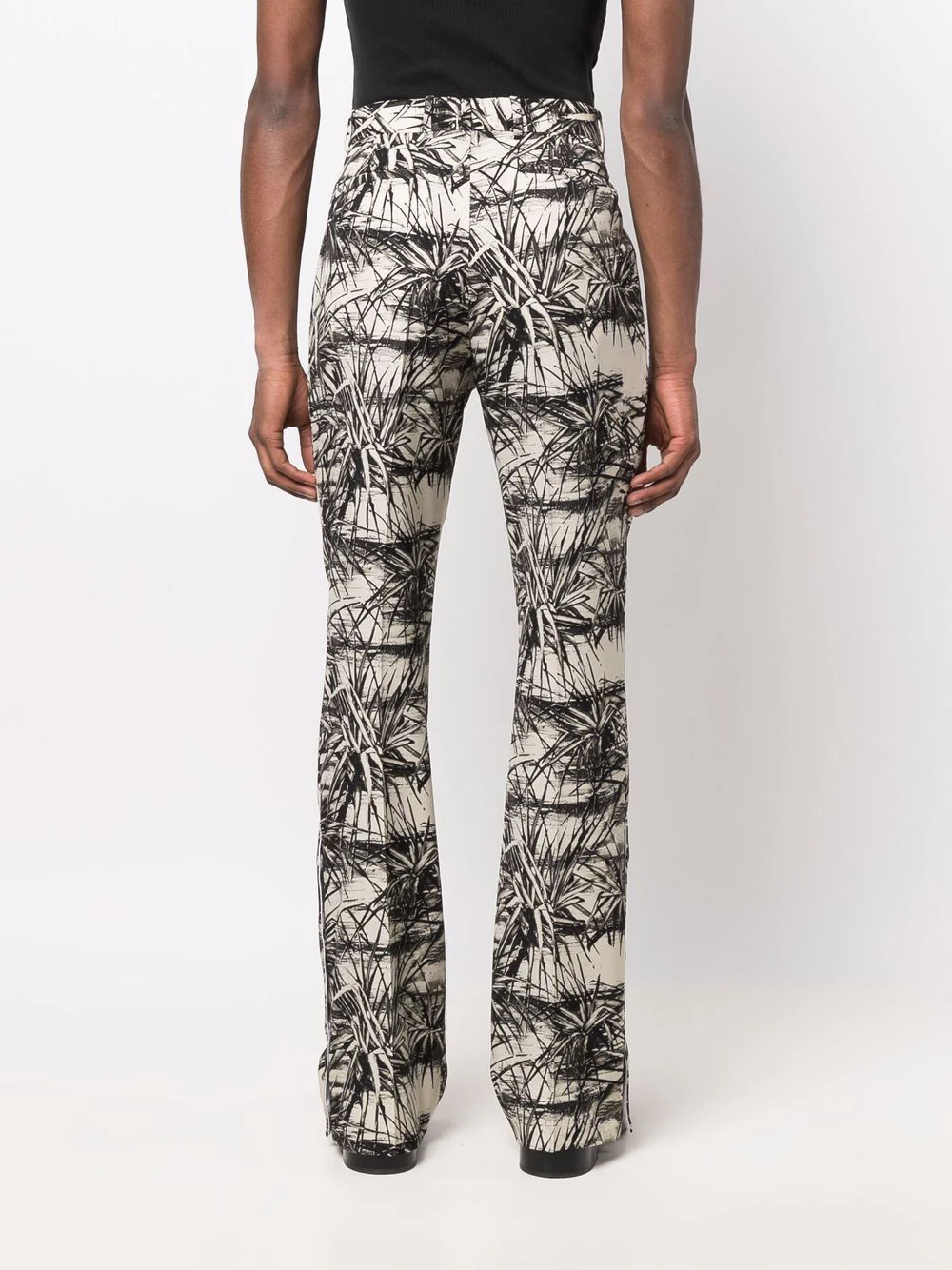 Graphic-Print Flared Trousers - Image 5