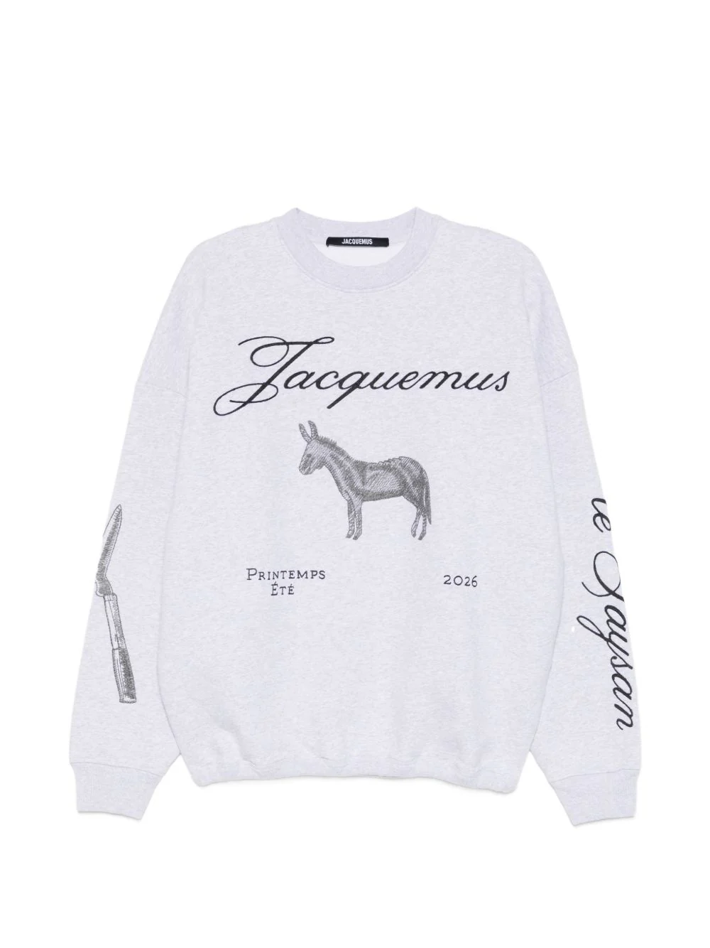 Graphic-Print Jacquard Sweatshirt