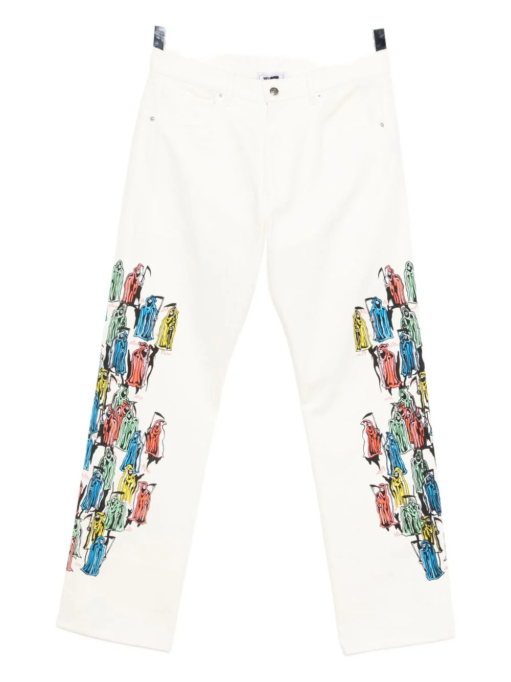 Graphic-Print Jeans