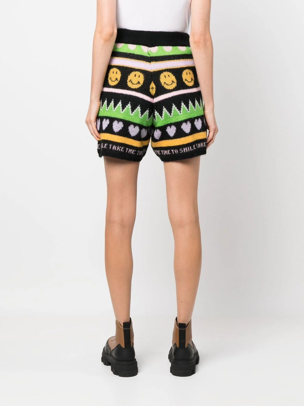 Graphic-Print Knitted Shorts - Image 5