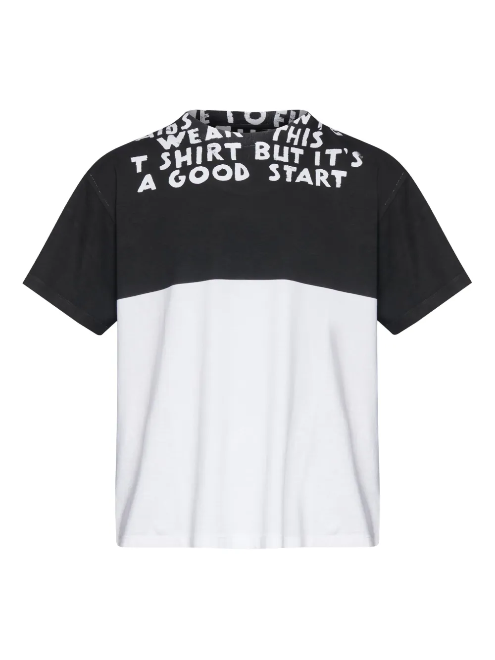 Graphic-Print Panelled T-Shirt