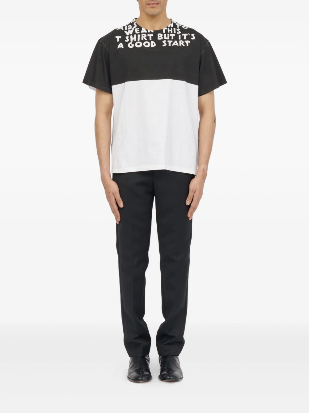 Graphic-Print Panelled T-Shirt - Image 3