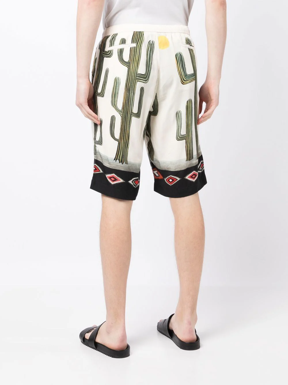 Graphic-Print Rayon Shorts - Image 2