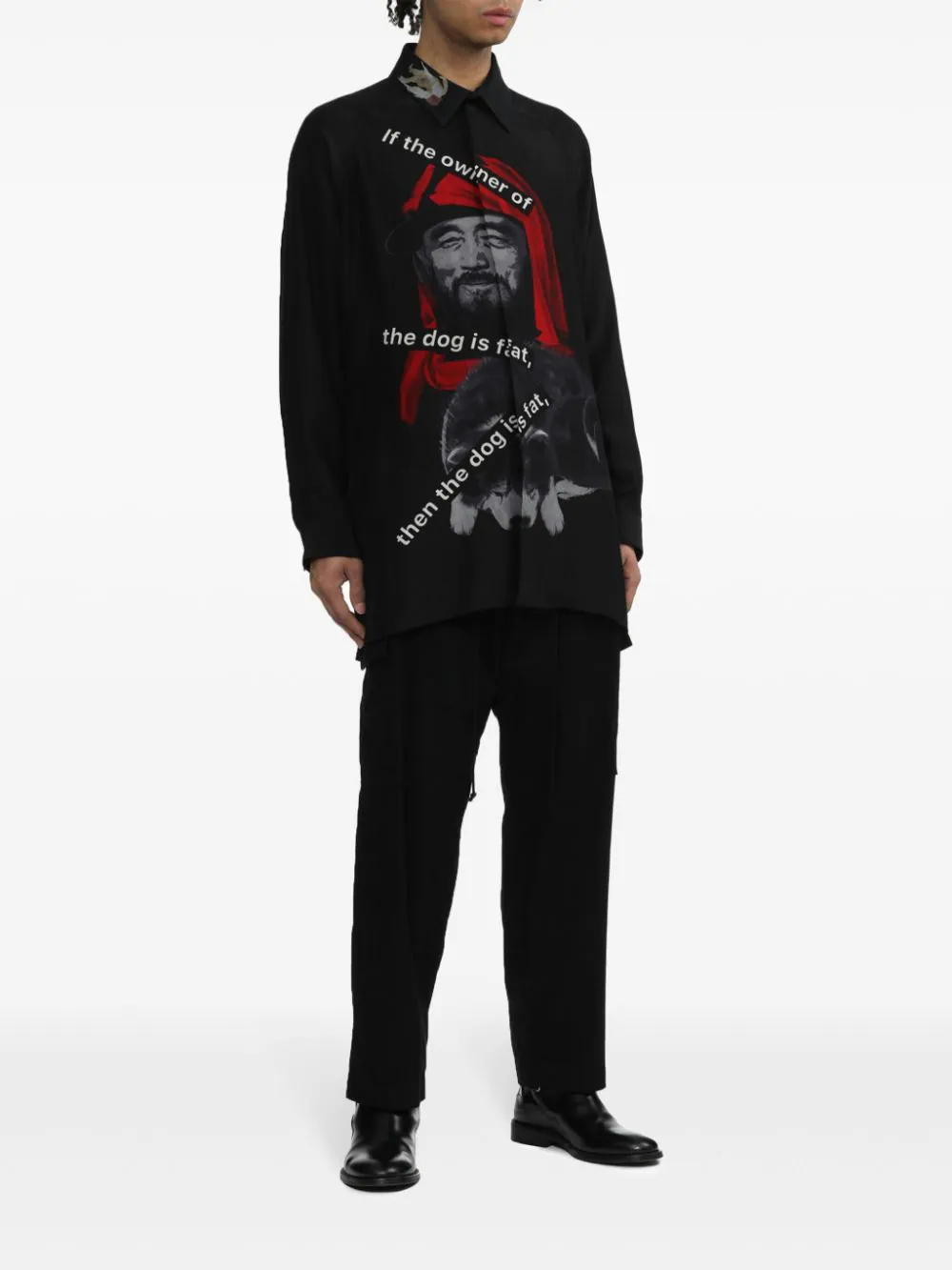 Graphic-Print Silk Shirt - Image 2