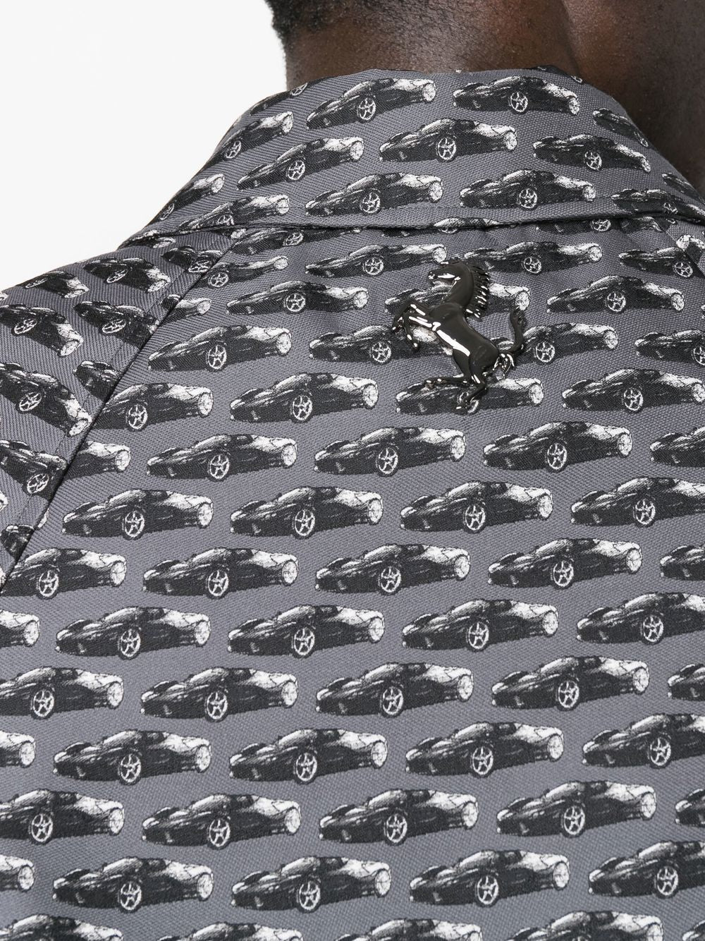Graphic-Print Single-Breasted Coat - Image 3