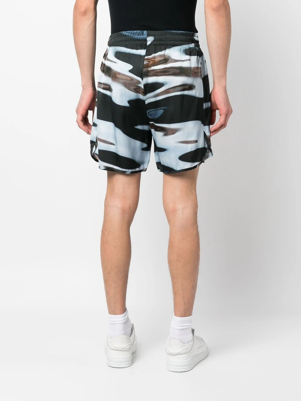 Graphic Print Track Shorts - Image 4