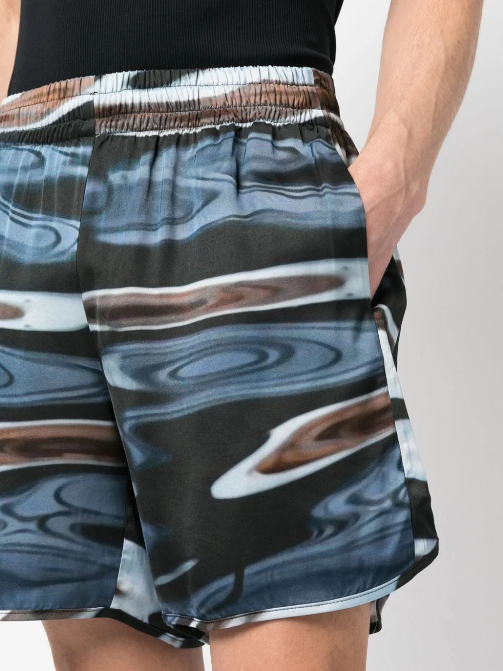 Graphic Print Track Shorts - Image 5