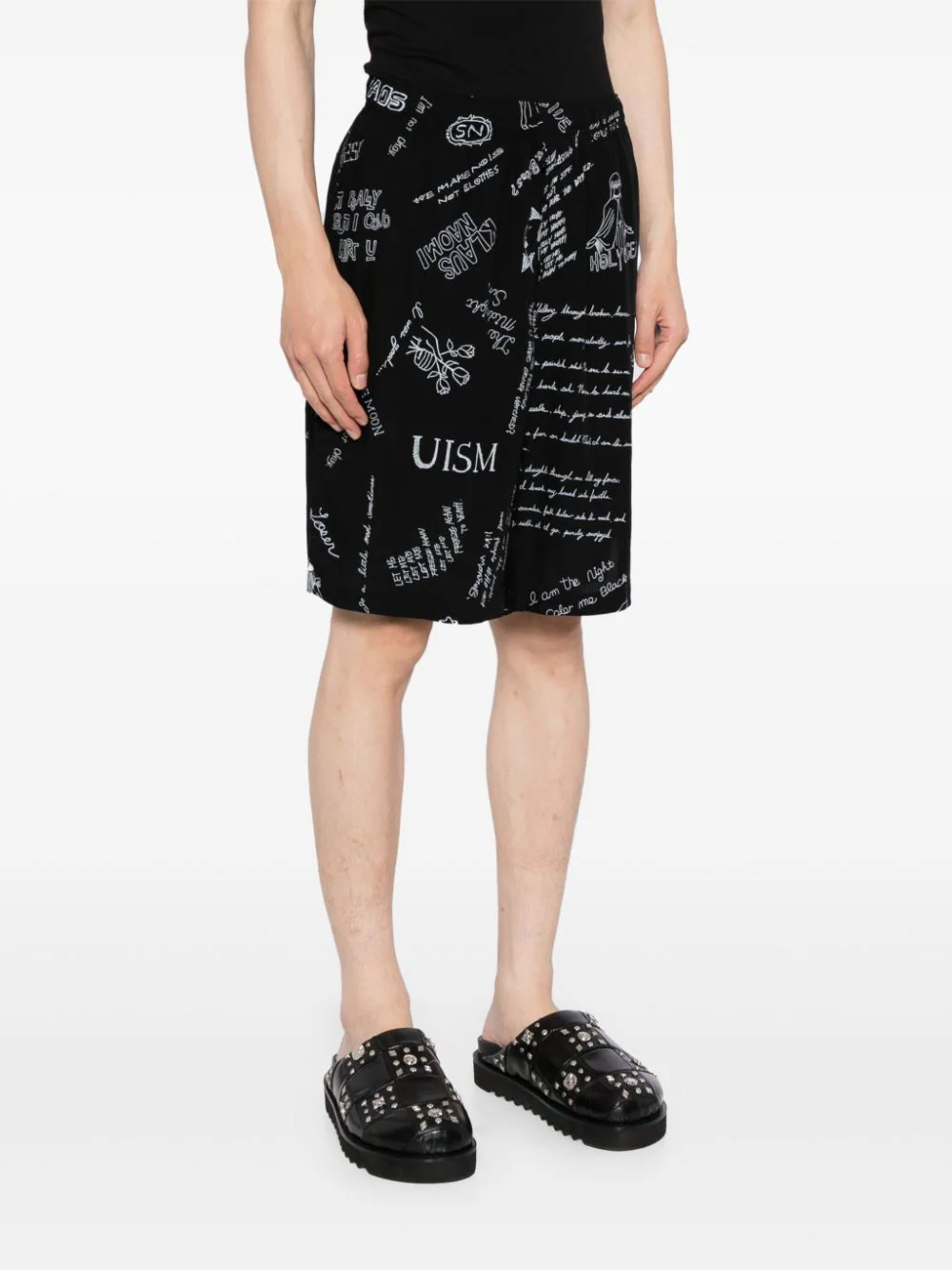Graphic-Print Wide-Leg Shorts - Image 3