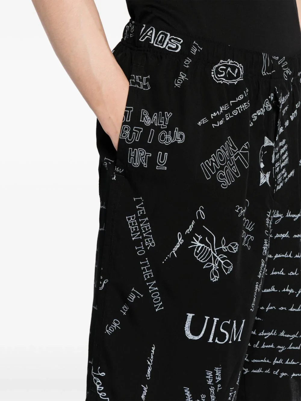Graphic-Print Wide-Leg Shorts - Image 5