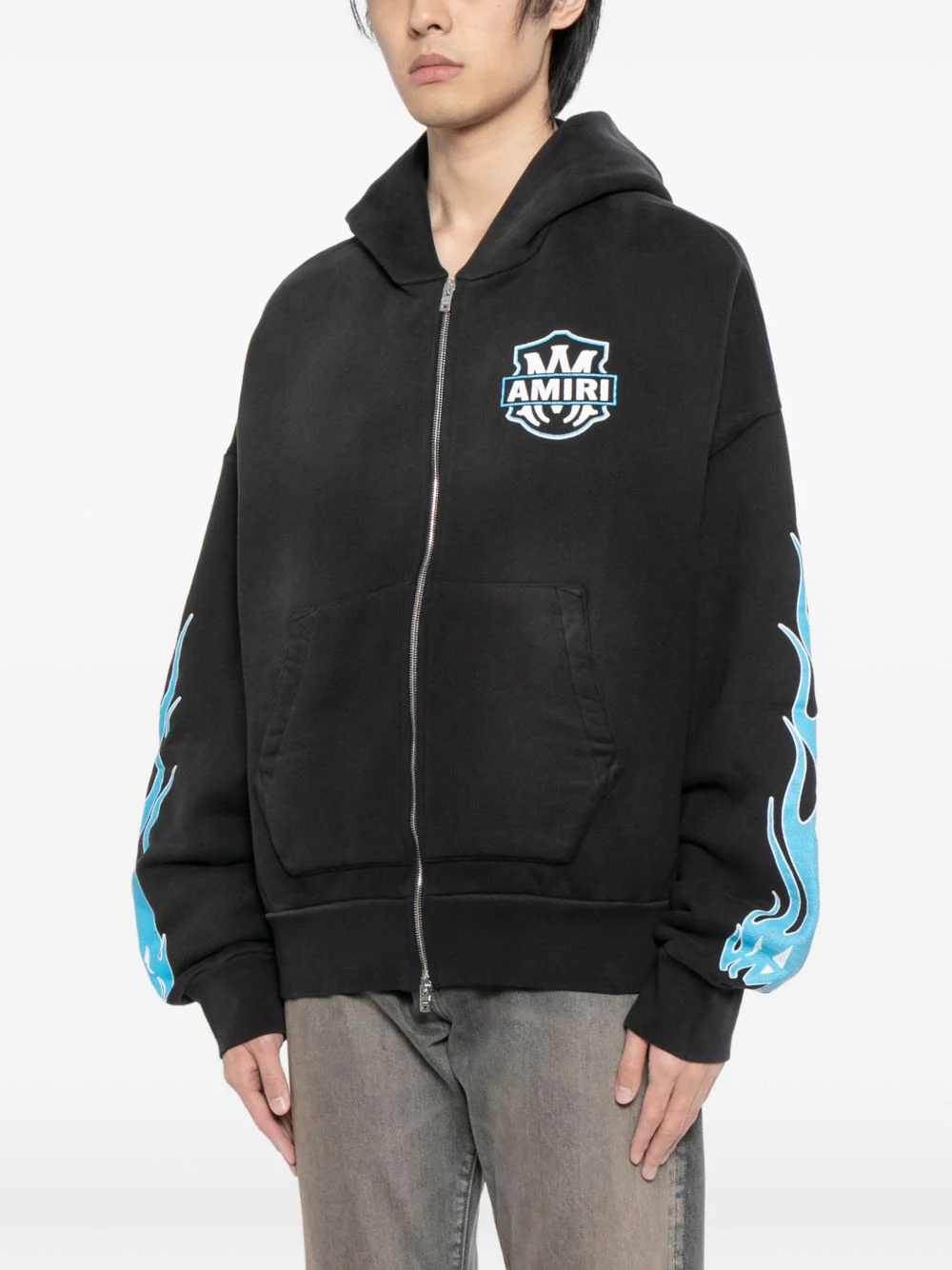 Graphic-Print Zip-Up Hoodie - Image 3