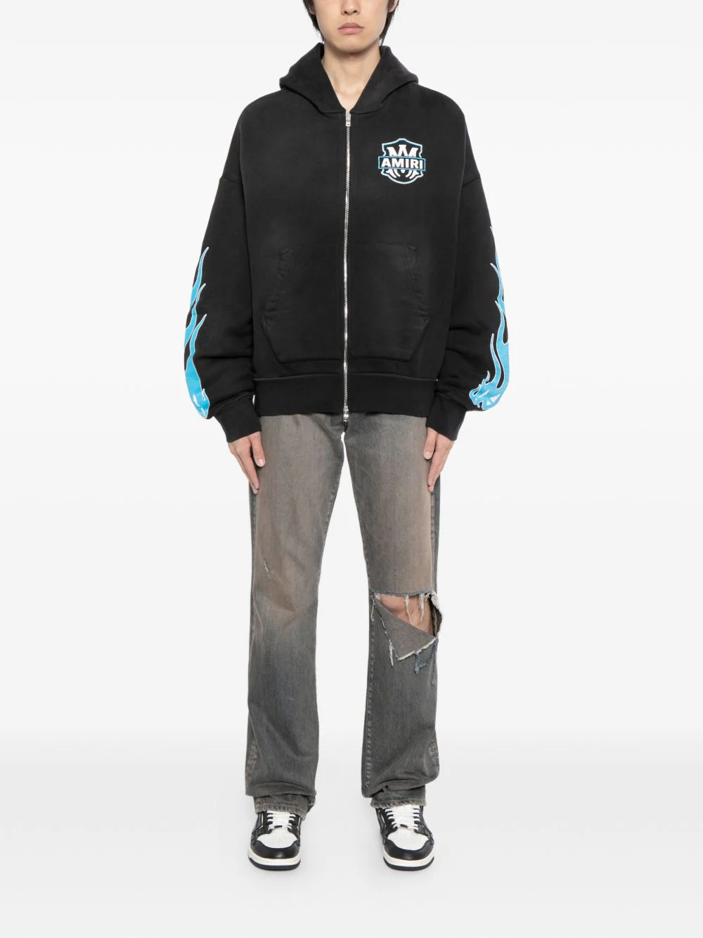 Graphic-Print Zip-Up Hoodie - Image 4