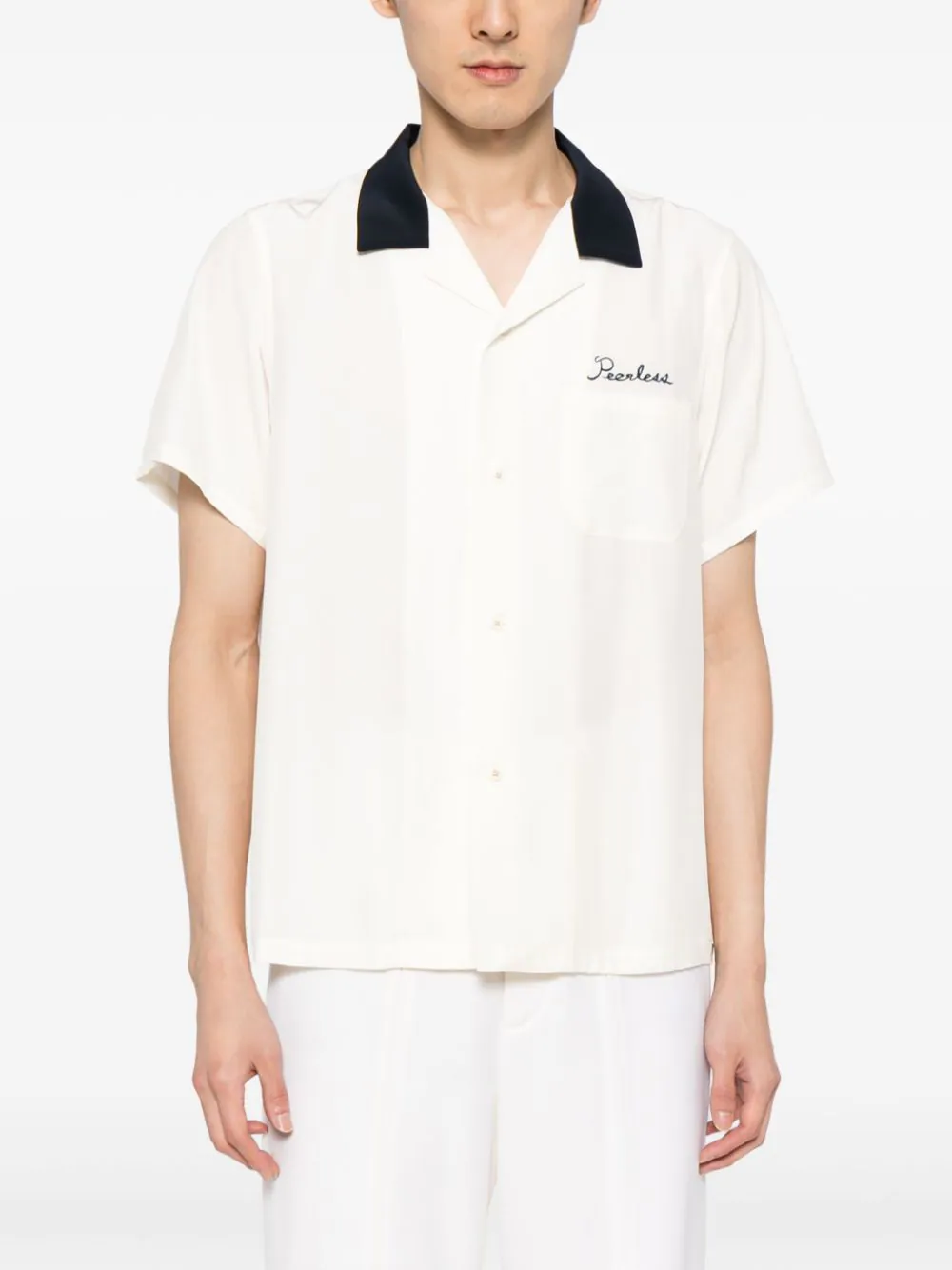 Hacking Short-Sleeve Silk Shirt - Image 3