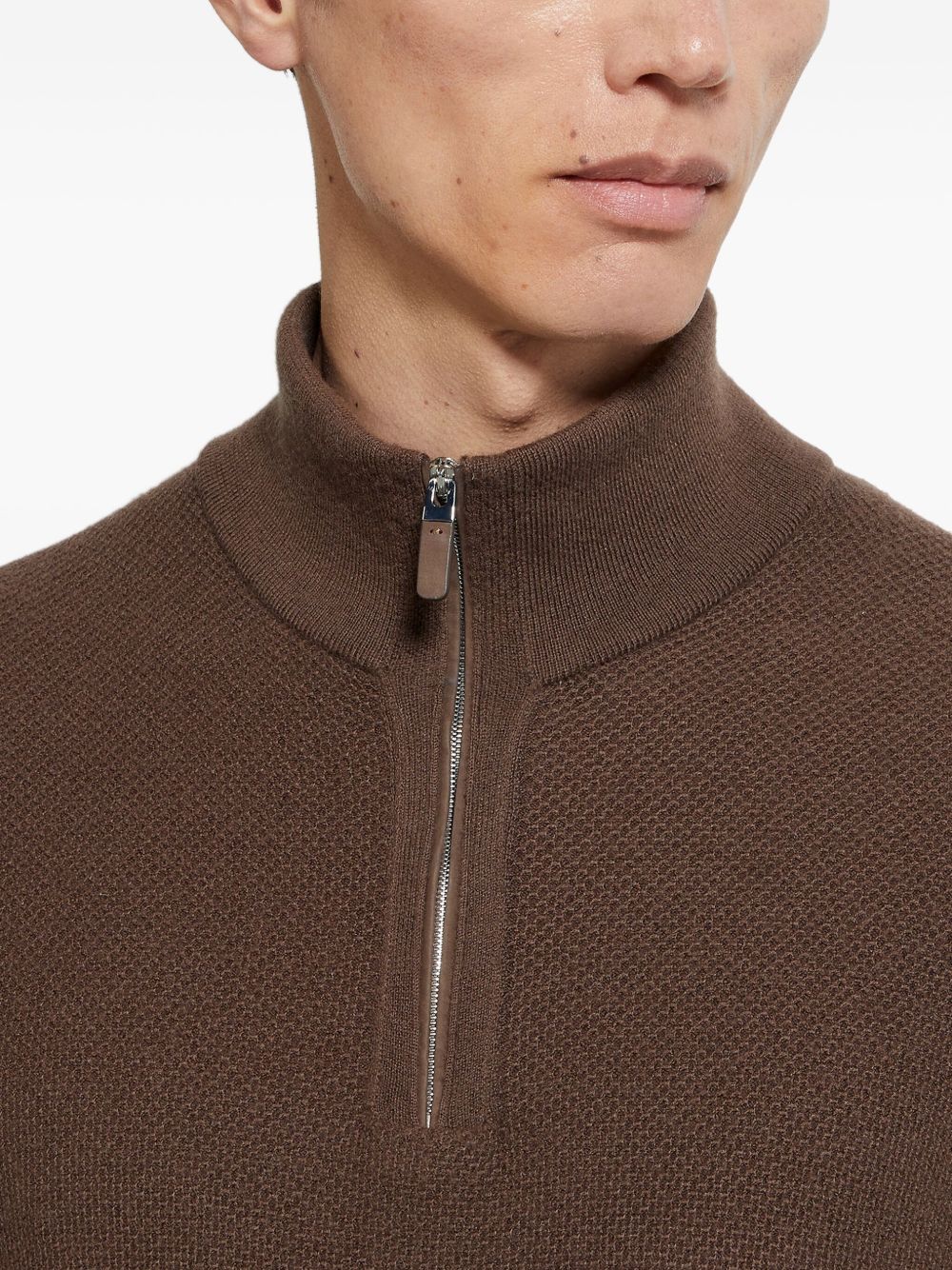 Half-Zip Cashmere Sweater - Image 3