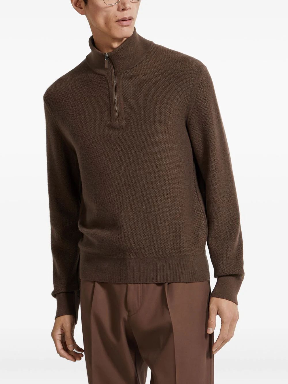 Half-Zip Cashmere Sweater - Image 4