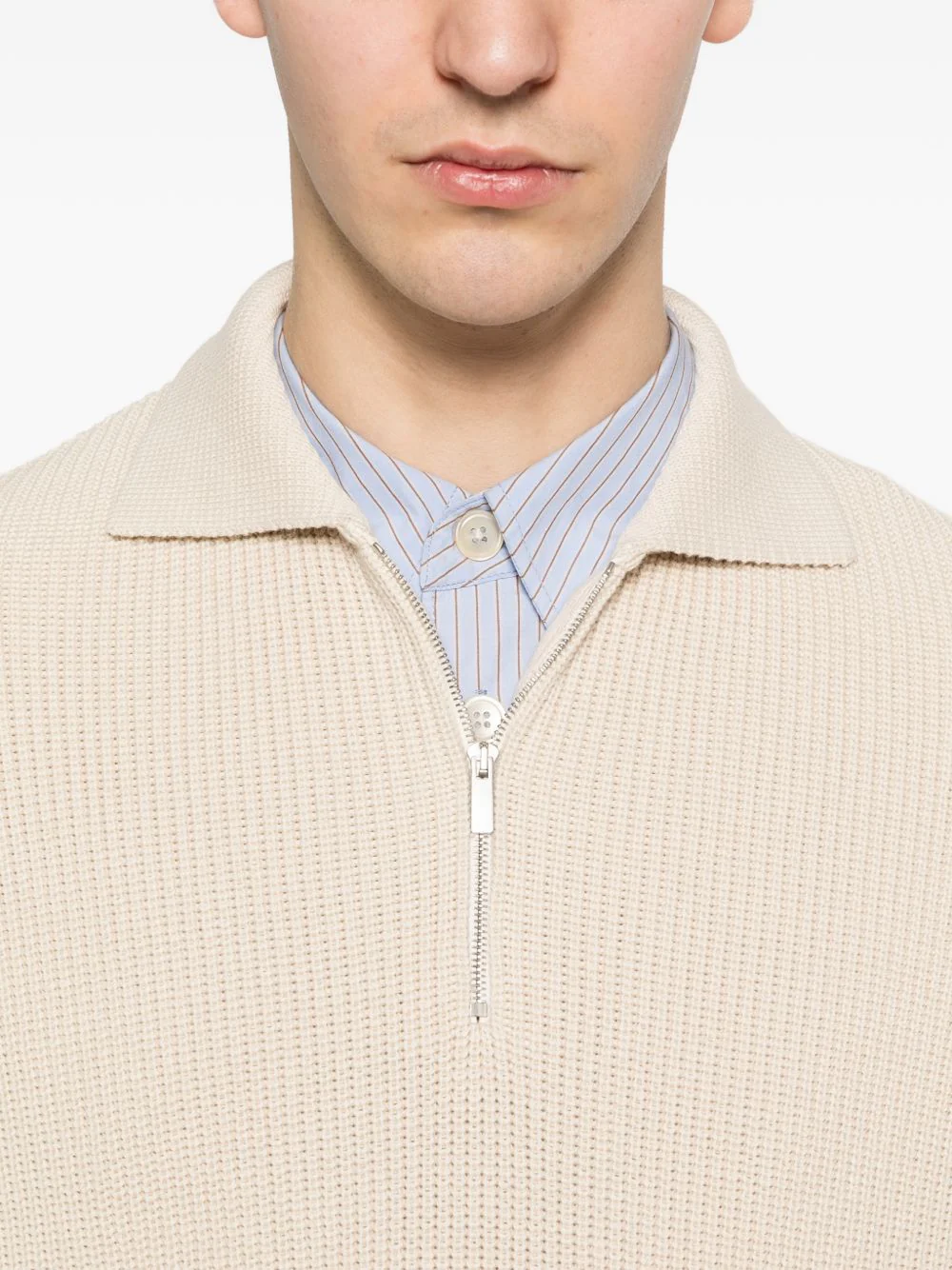 Half-Zip Polo Sweater - Image 2